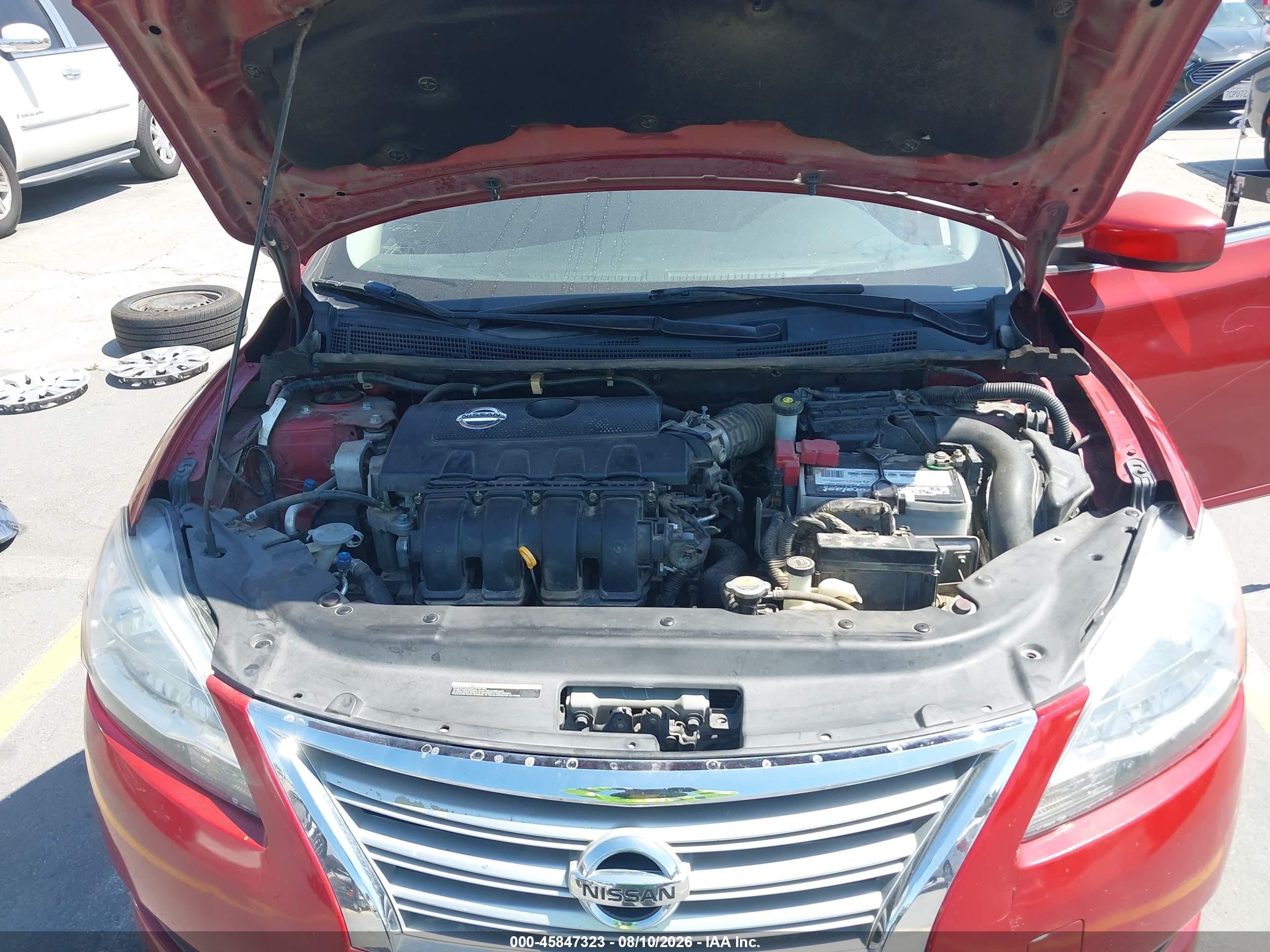 2014 Nissan Sentra S Red vin: 3N1AB7AP9EY242076