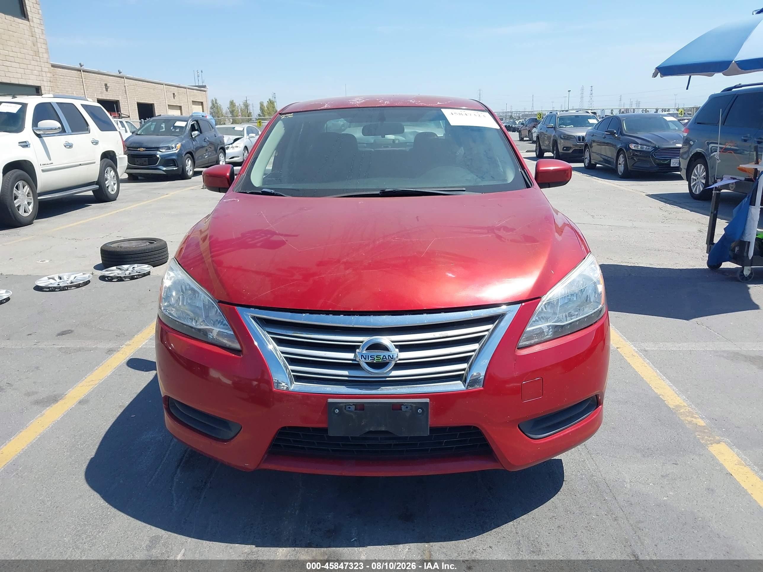 2014 Nissan Sentra S Red vin: 3N1AB7AP9EY242076