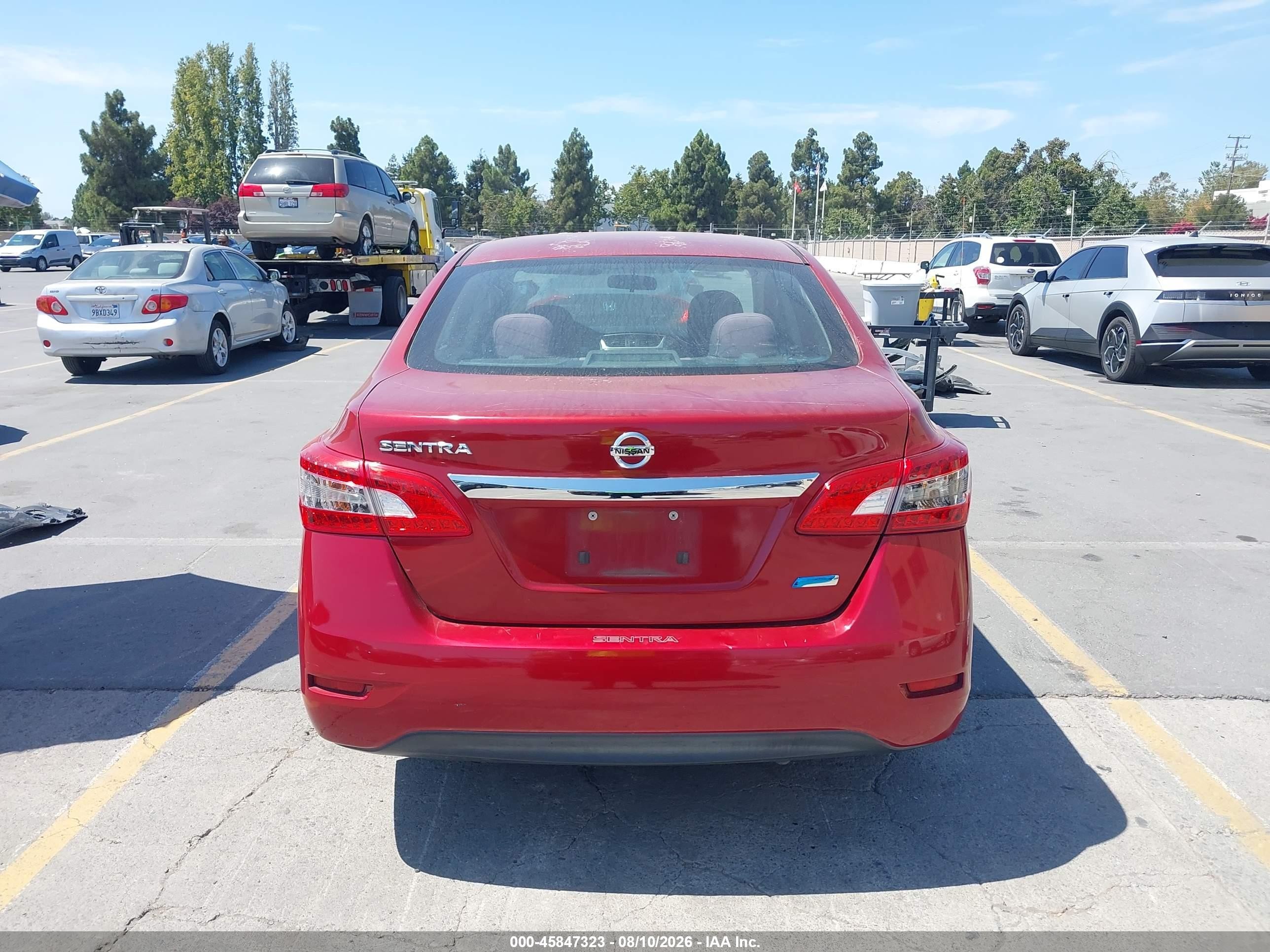 2014 Nissan Sentra S Red vin: 3N1AB7AP9EY242076