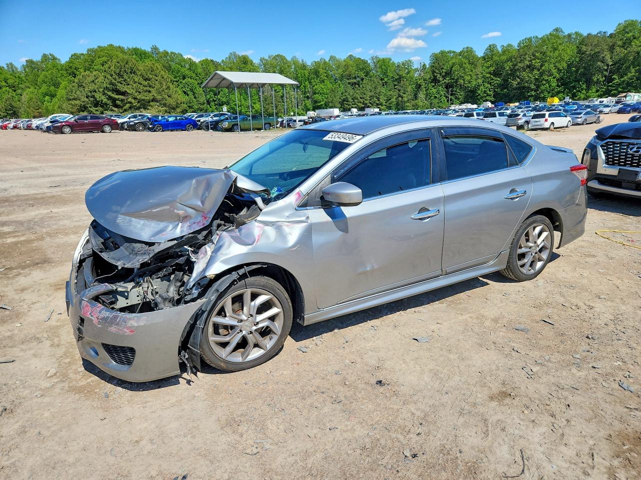 2014 Nissan Sentra Sr Gray vin: 3N1AB7AP9EY246581
