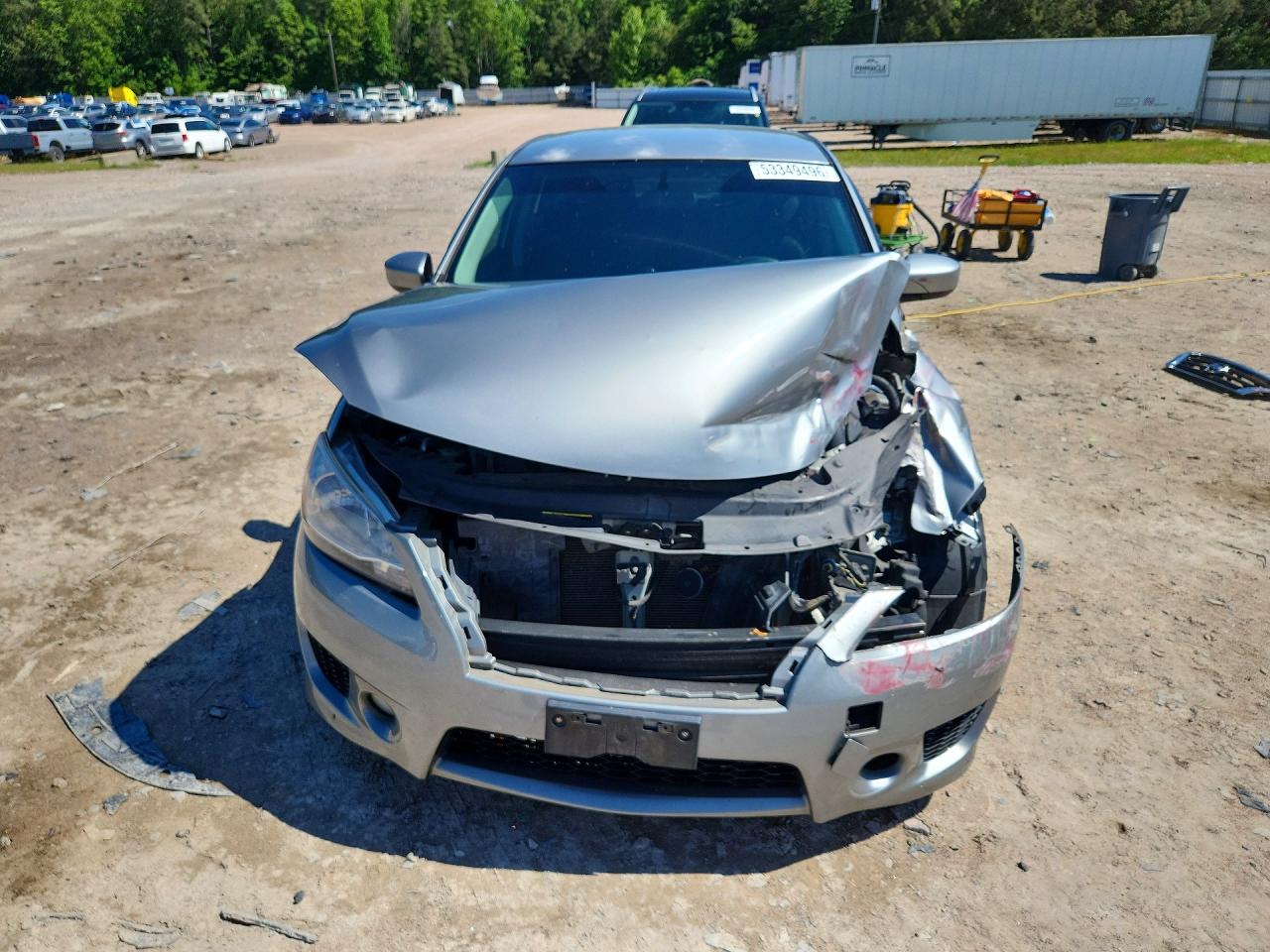 2014 Nissan Sentra Sr Серый vin: 3N1AB7AP9EY246581