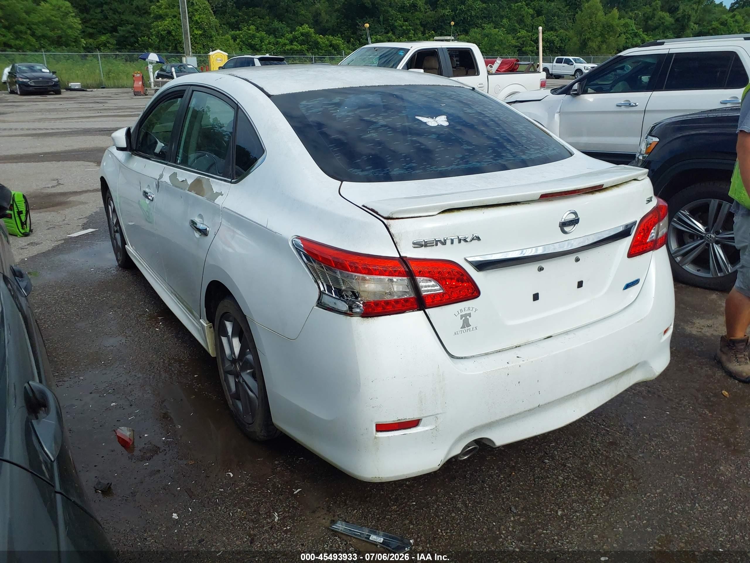 2014 Nissan Sentra Sr White vin: 3N1AB7AP9EY247651