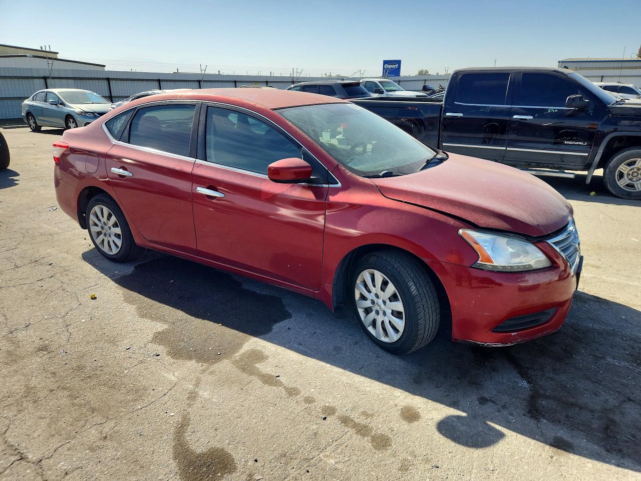2014 Nissan Sentra Sv Burgundy vin: 3N1AB7AP9EY259010