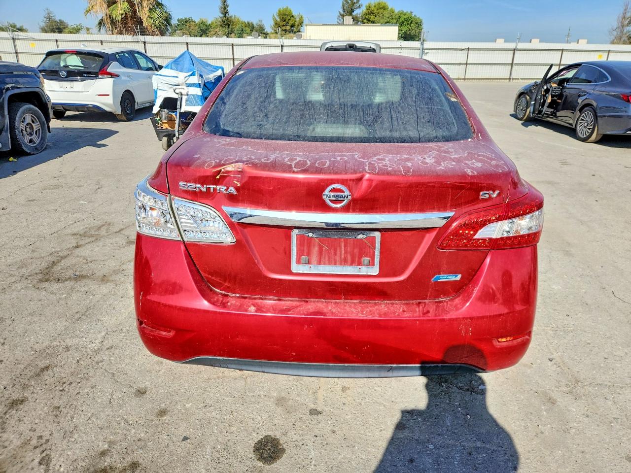 2014 Nissan Sentra Sv Burgundy vin: 3N1AB7AP9EY259010