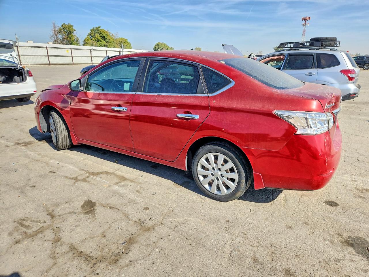 2014 Nissan Sentra Sv Burgundy vin: 3N1AB7AP9EY259010