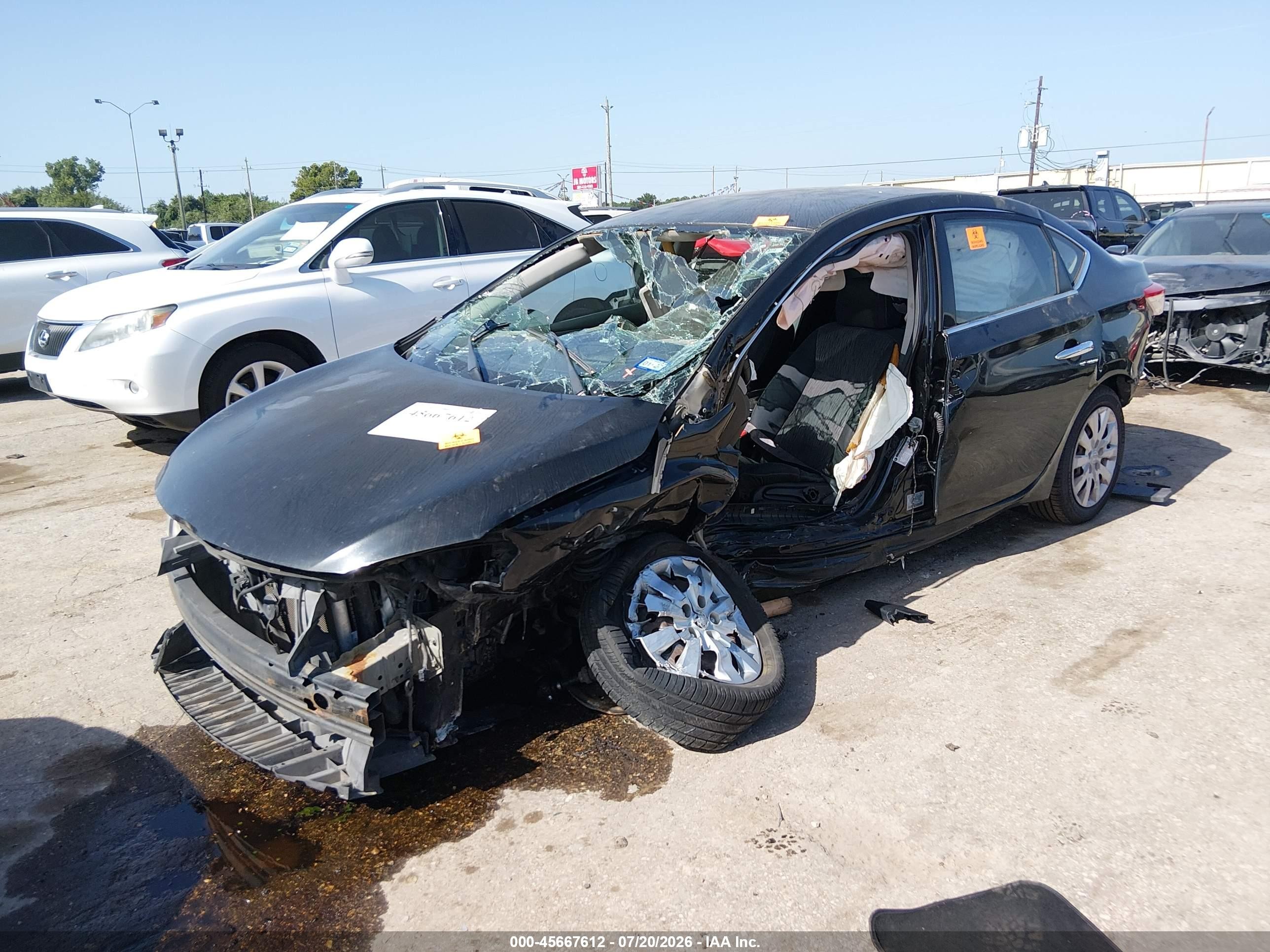 2014 Nissan Sentra Fe+ S/fe+ Sv/s/sl/sr/sv Black vin: 3N1AB7AP9EY269973