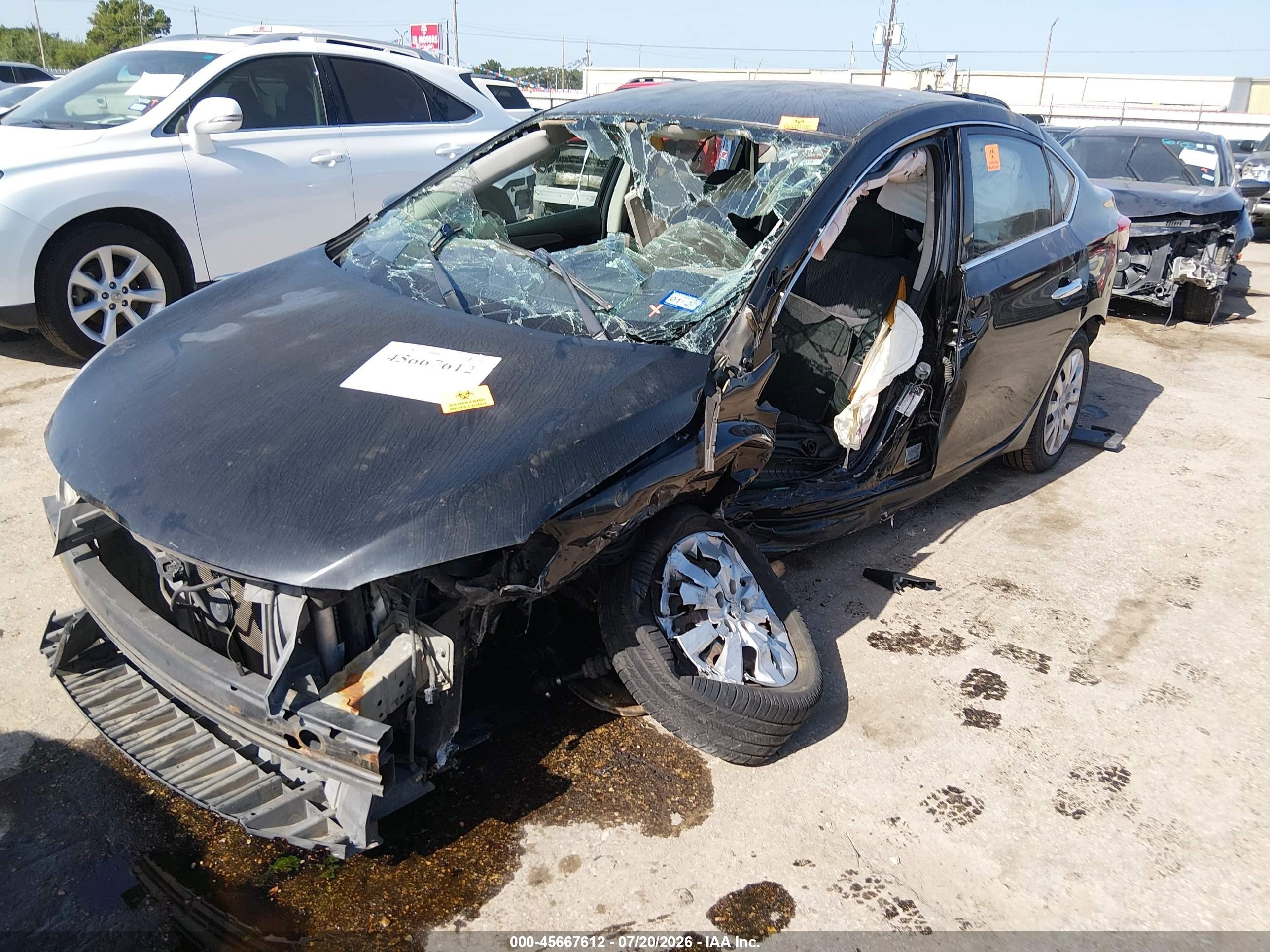 2014 Nissan Sentra Fe+ S/fe+ Sv/s/sl/sr/sv Black vin: 3N1AB7AP9EY269973