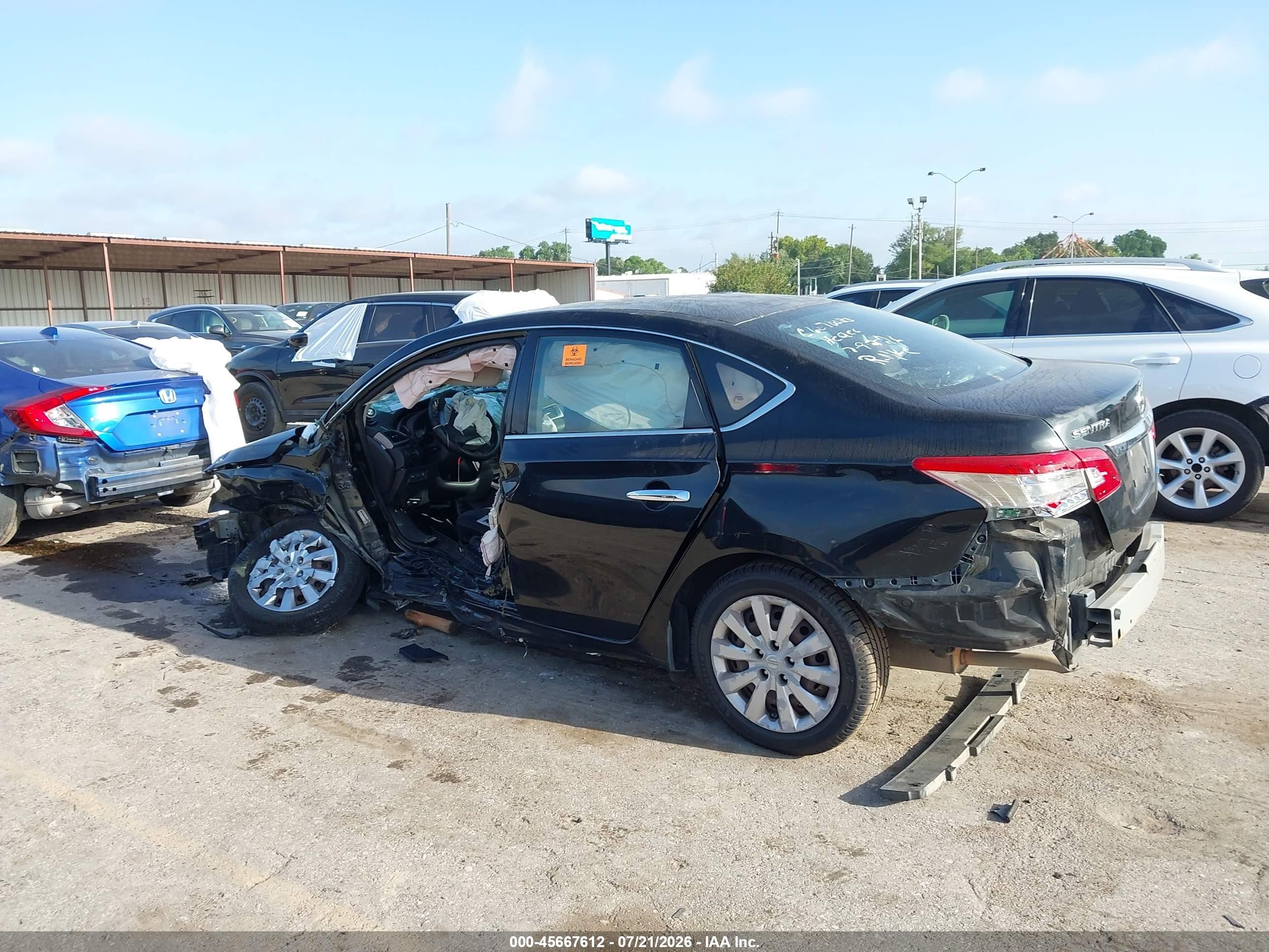 2014 Nissan Sentra Fe+ S/fe+ Sv/s/sl/sr/sv Black vin: 3N1AB7AP9EY269973