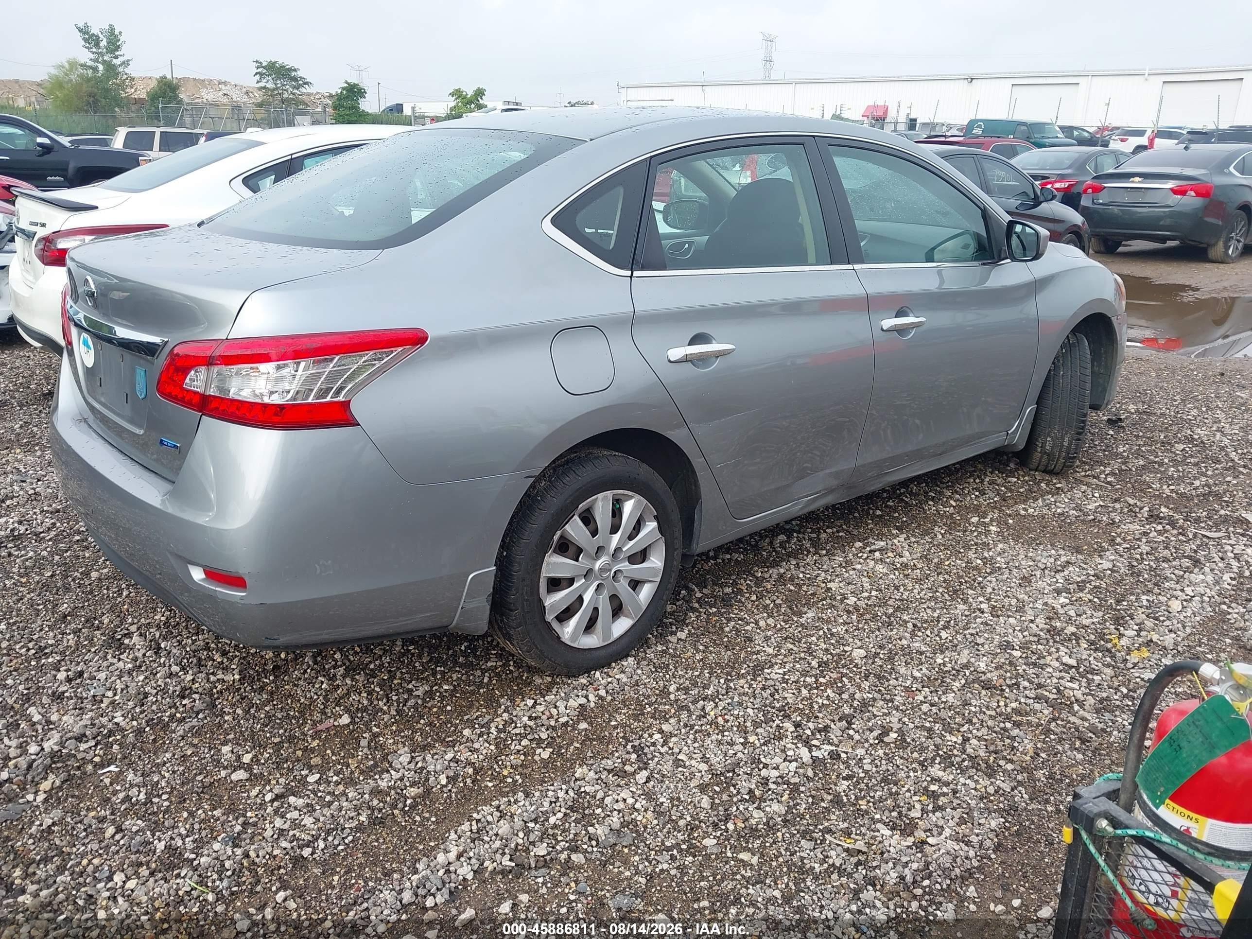 2014 Nissan Sentra S Gray vin: 3N1AB7AP9EY272890