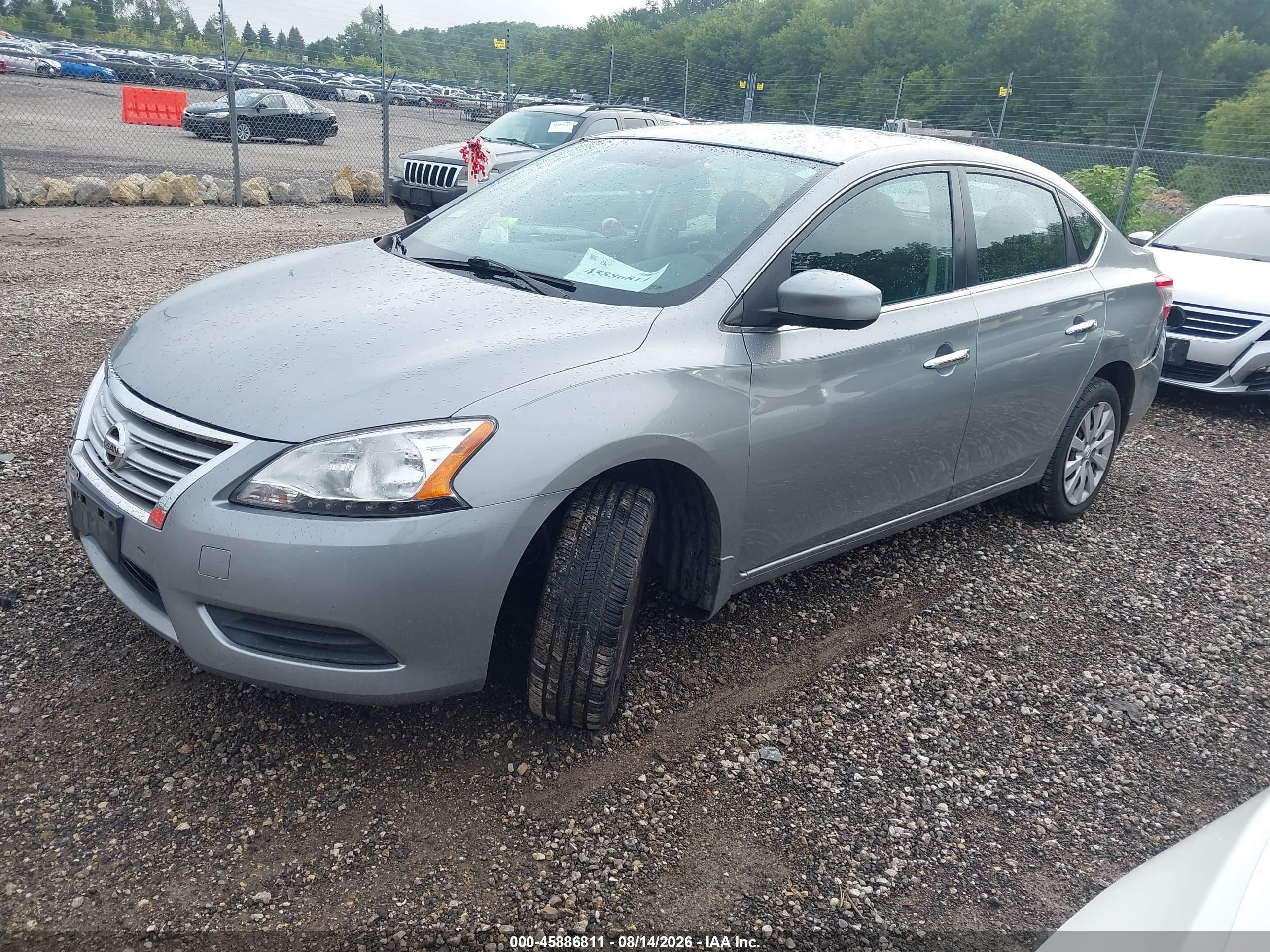 2014 Nissan Sentra S Gray vin: 3N1AB7AP9EY272890