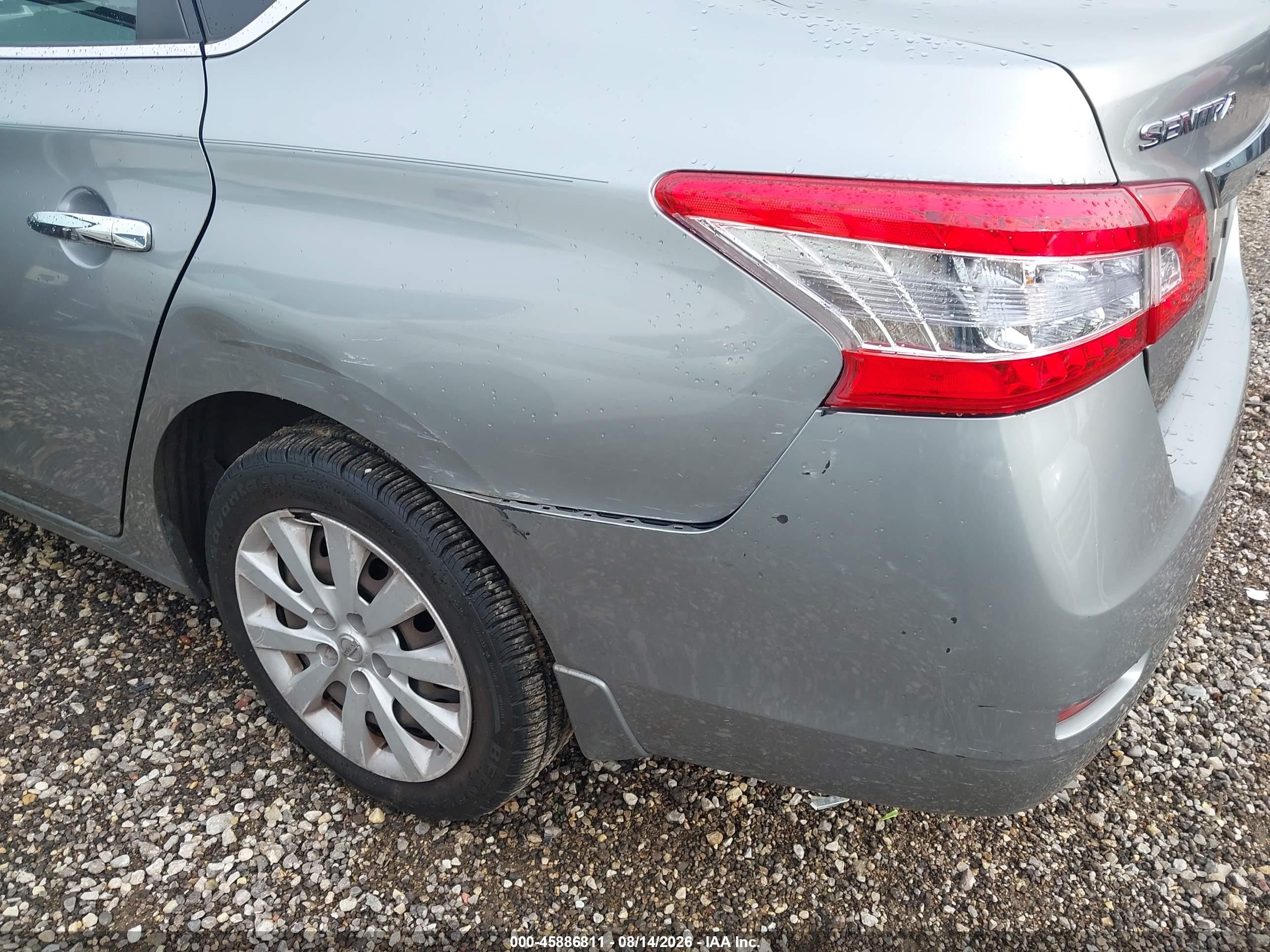 2014 Nissan Sentra S Gray vin: 3N1AB7AP9EY272890