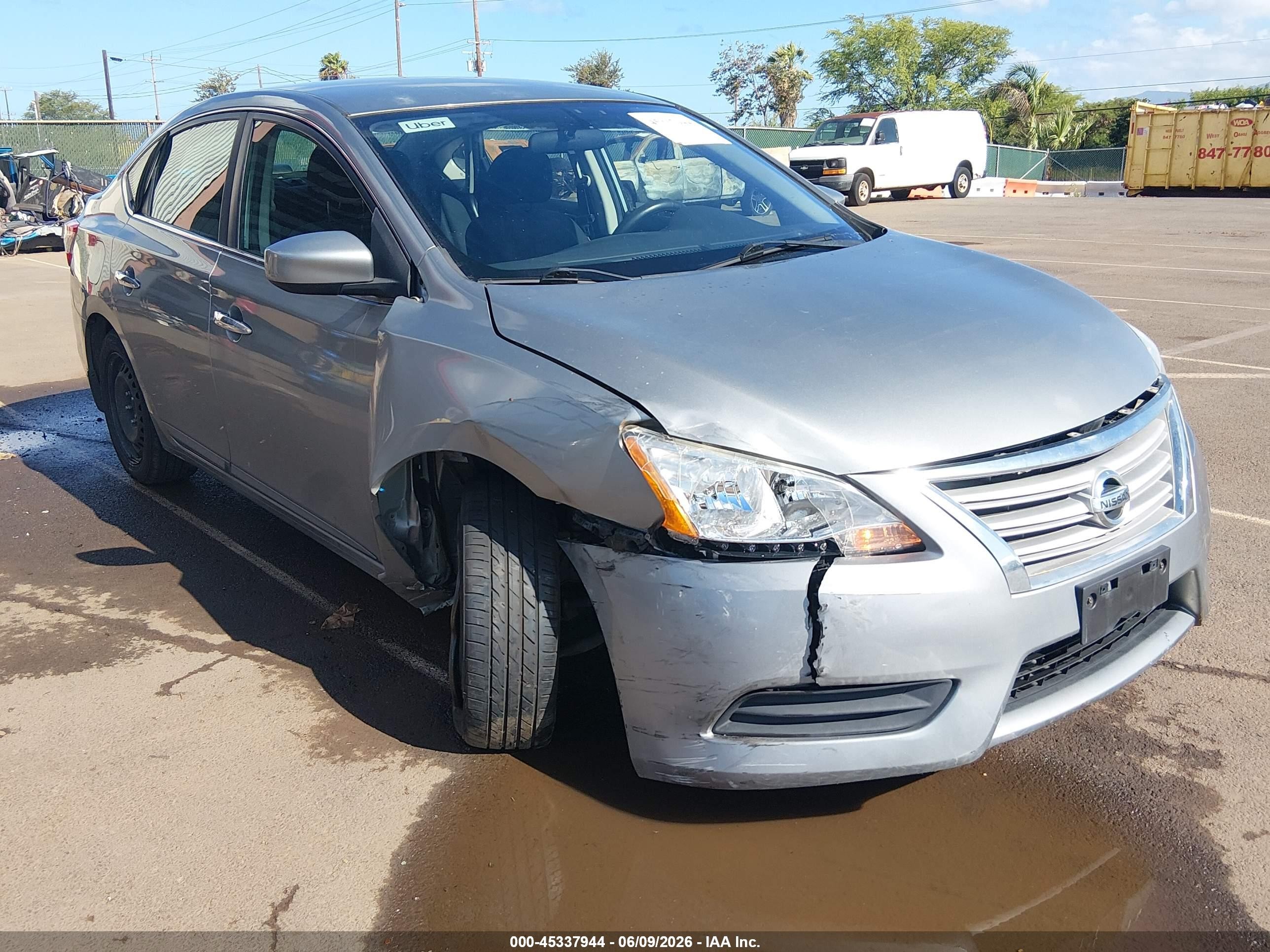 2014 Nissan Sentra Sv Silver vin: 3N1AB7AP9EY286868