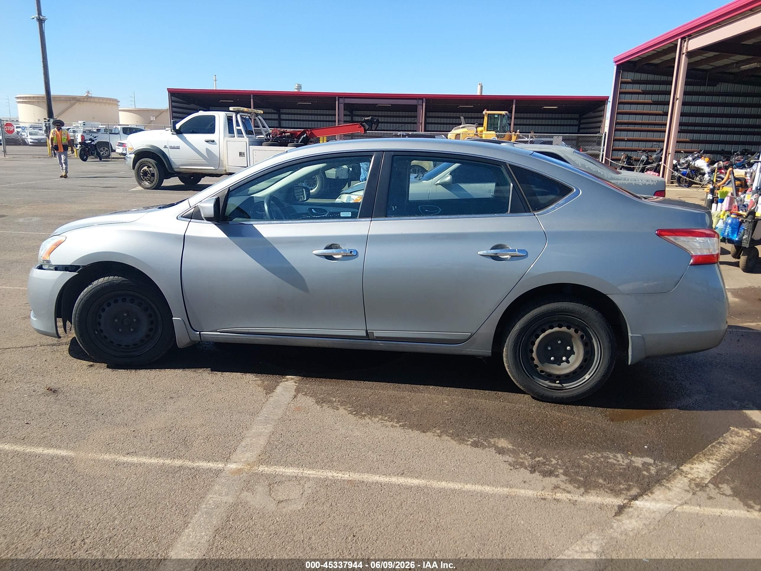 2014 Nissan Sentra Sv Silver vin: 3N1AB7AP9EY286868
