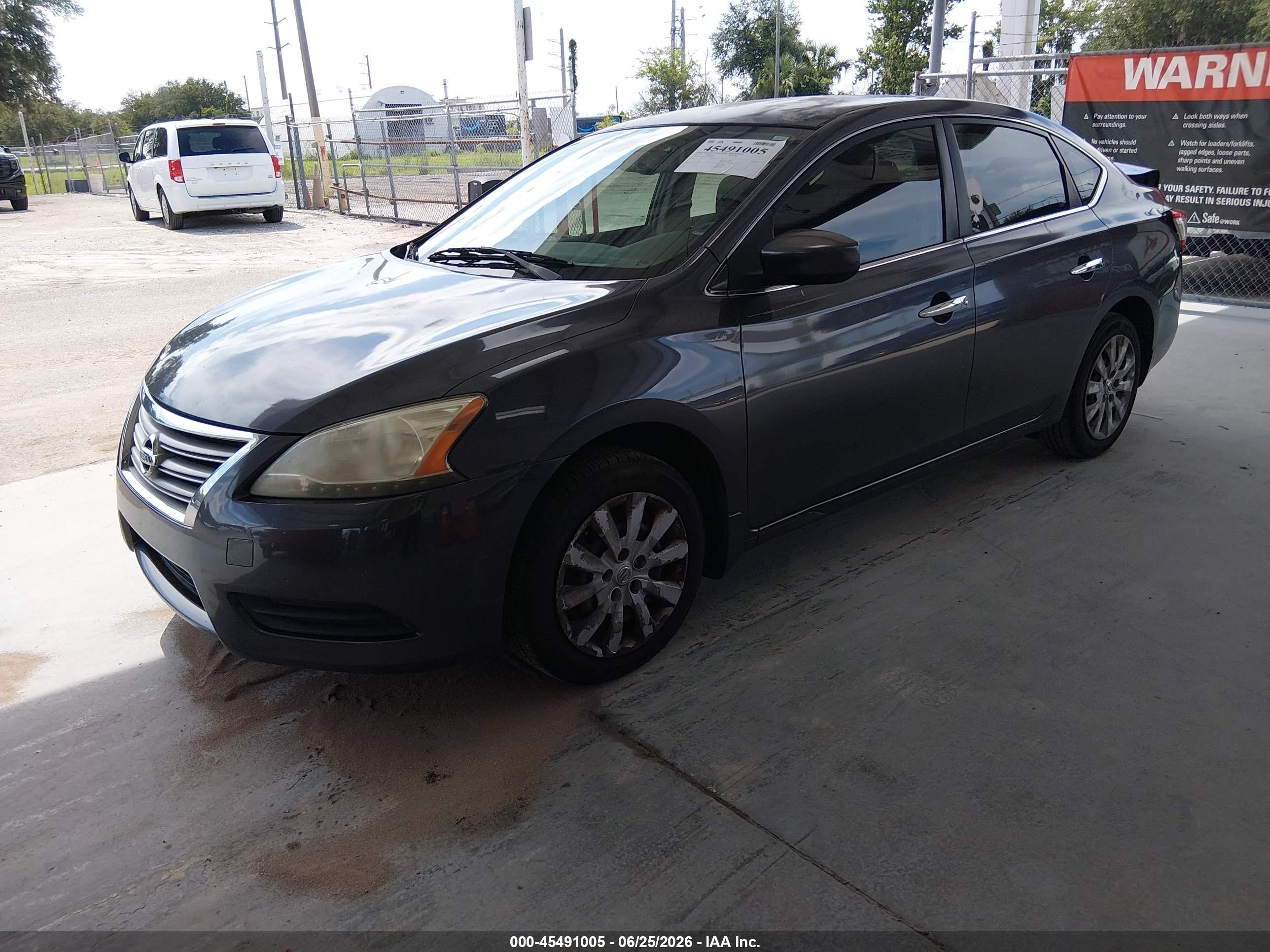 2014 Nissan Sentra Sv Gray vin: 3N1AB7AP9EY297708
