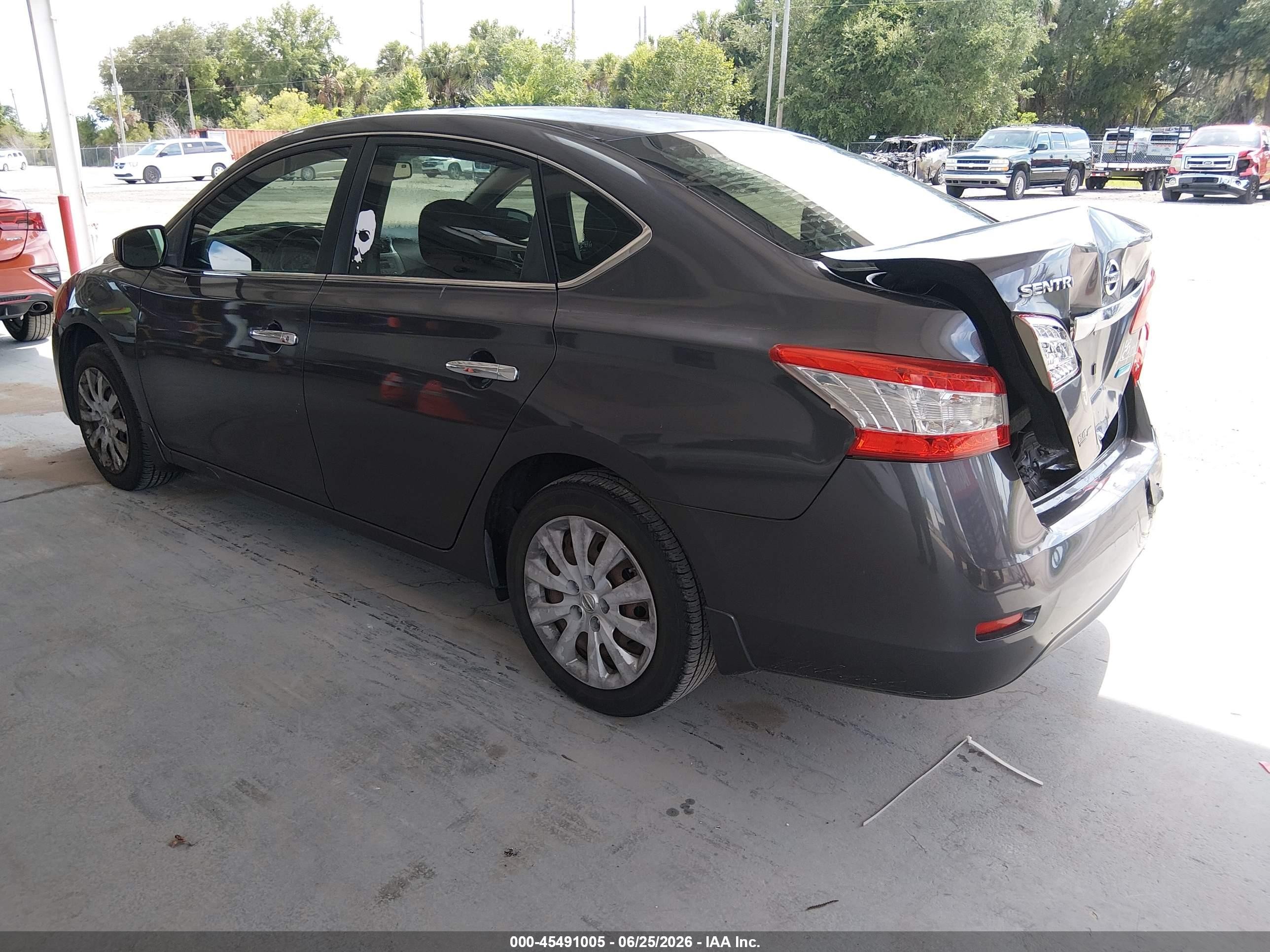 2014 Nissan Sentra Sv Gray vin: 3N1AB7AP9EY297708