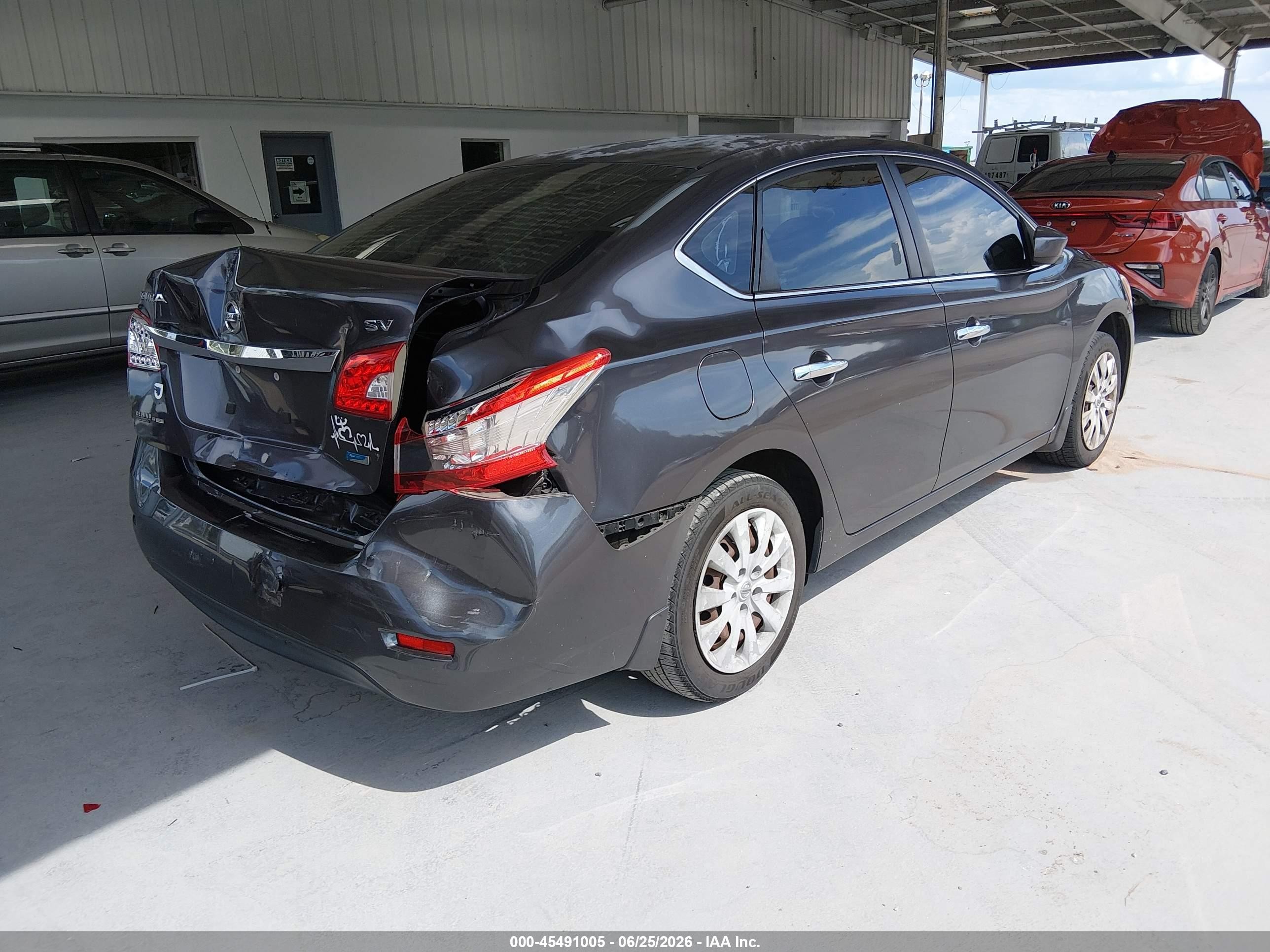 2014 Nissan Sentra Sv Gray vin: 3N1AB7AP9EY297708