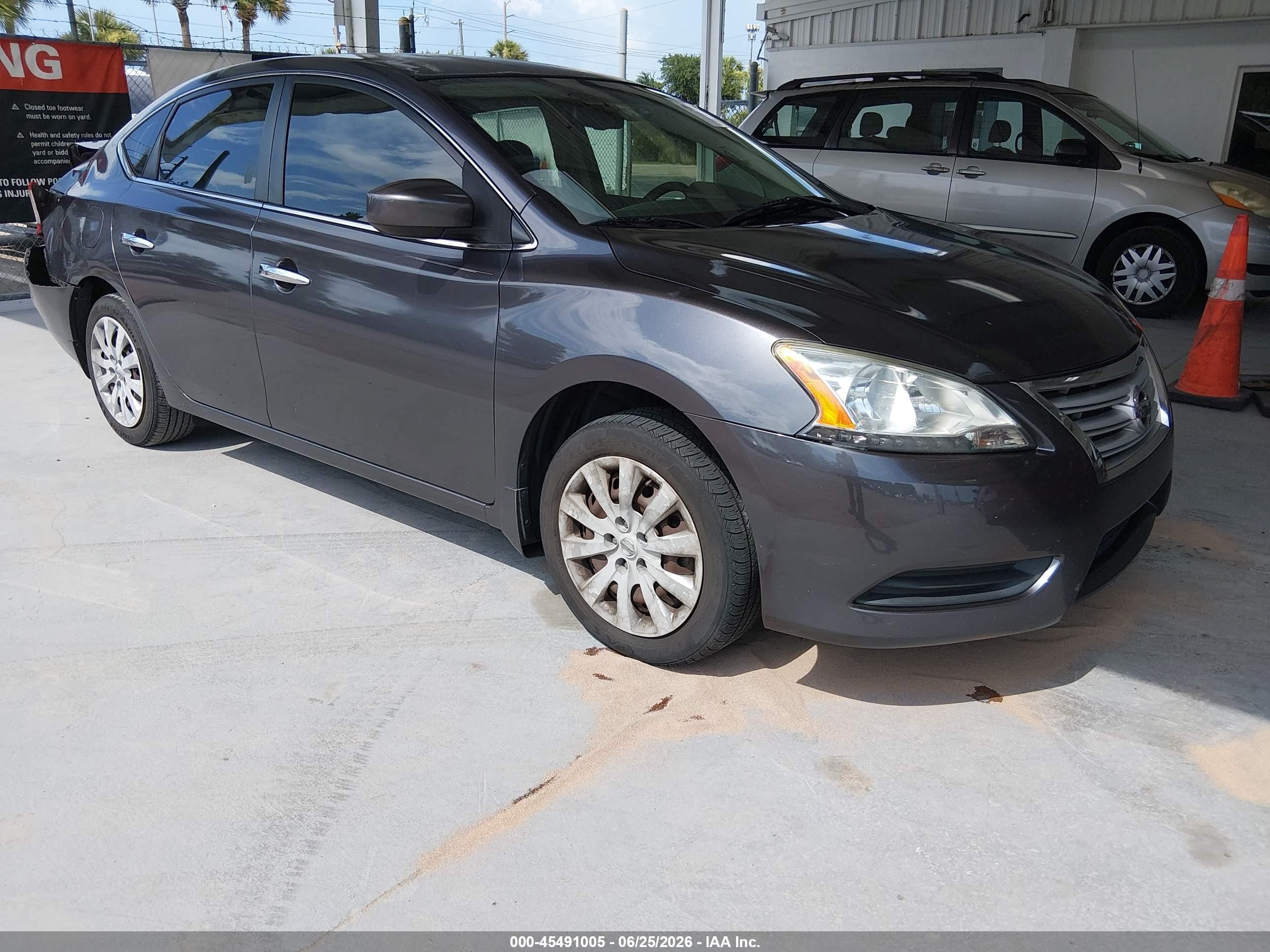 2014 Nissan Sentra Sv Gray vin: 3N1AB7AP9EY297708