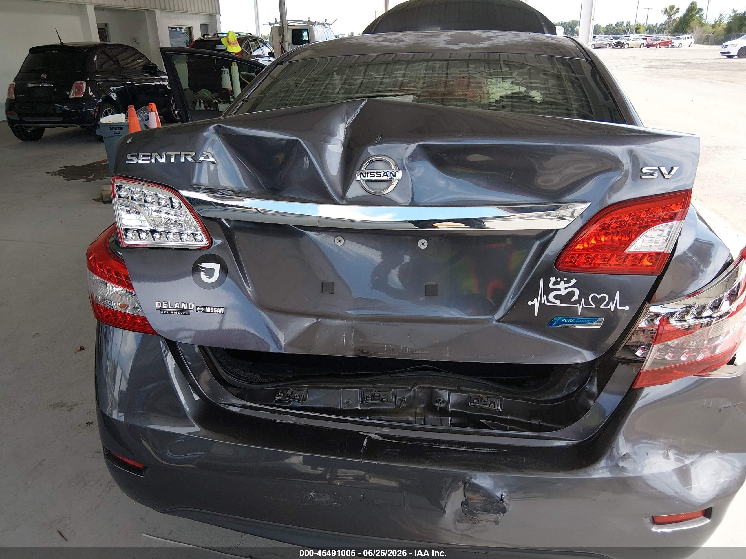 2014 Nissan Sentra Sv Gray vin: 3N1AB7AP9EY297708