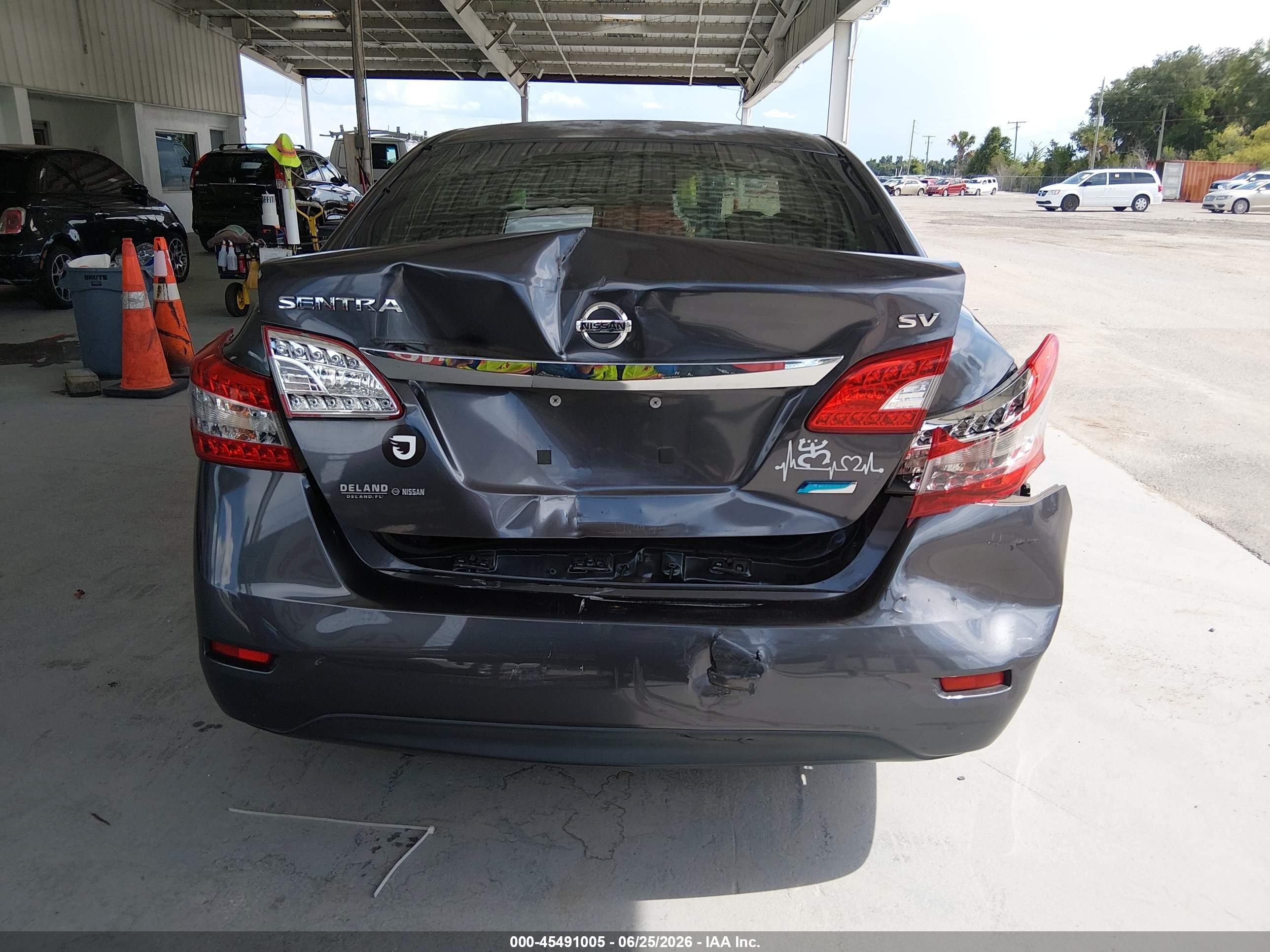 2014 Nissan Sentra Sv Gray vin: 3N1AB7AP9EY297708