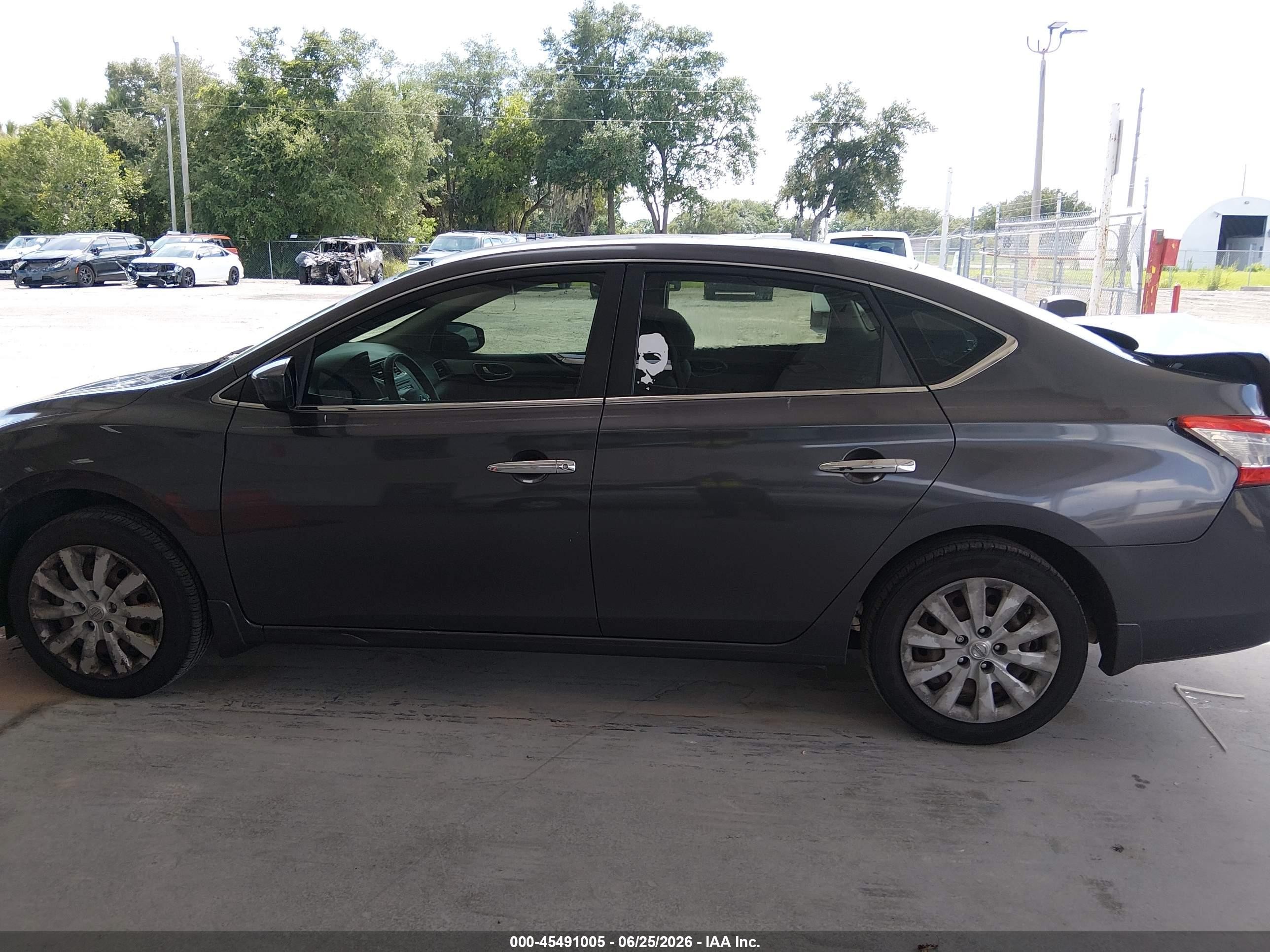 2014 Nissan Sentra Sv Gray vin: 3N1AB7AP9EY297708