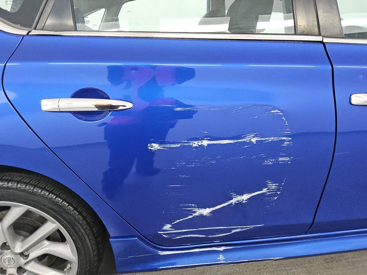 2014 Nissan Sentra Sr Blue vin: 3N1AB7AP9EY303412 Damage: Right Rear Door, Dent(S) W/ Paint Dmg, > 12 Inches
