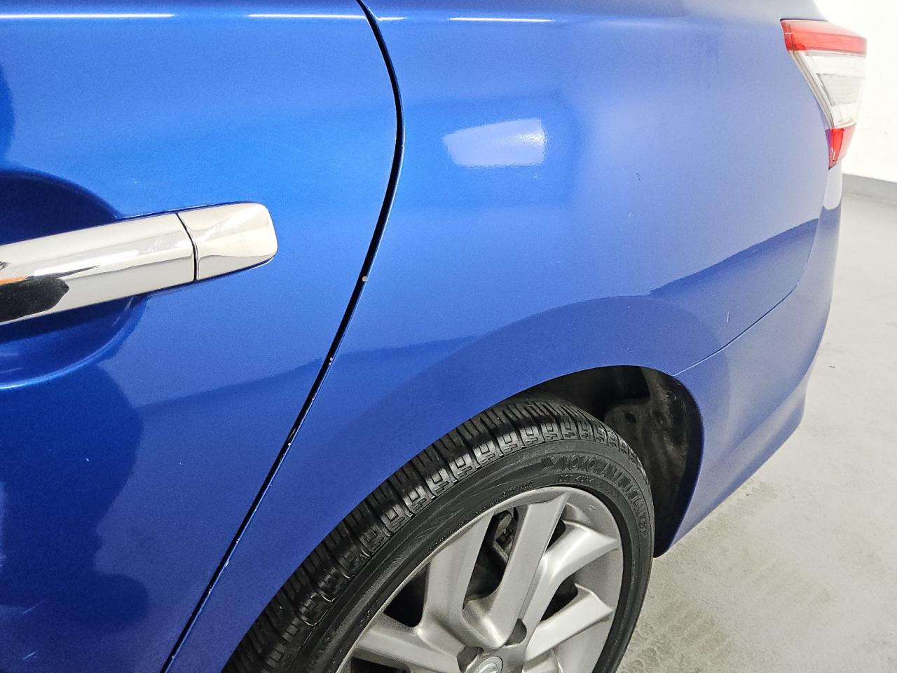 2014 Nissan Sentra Sr Blue vin: 3N1AB7AP9EY303412 Damage: Left Qtr Panel, Heavy Scratch, 5 To 6 Inches