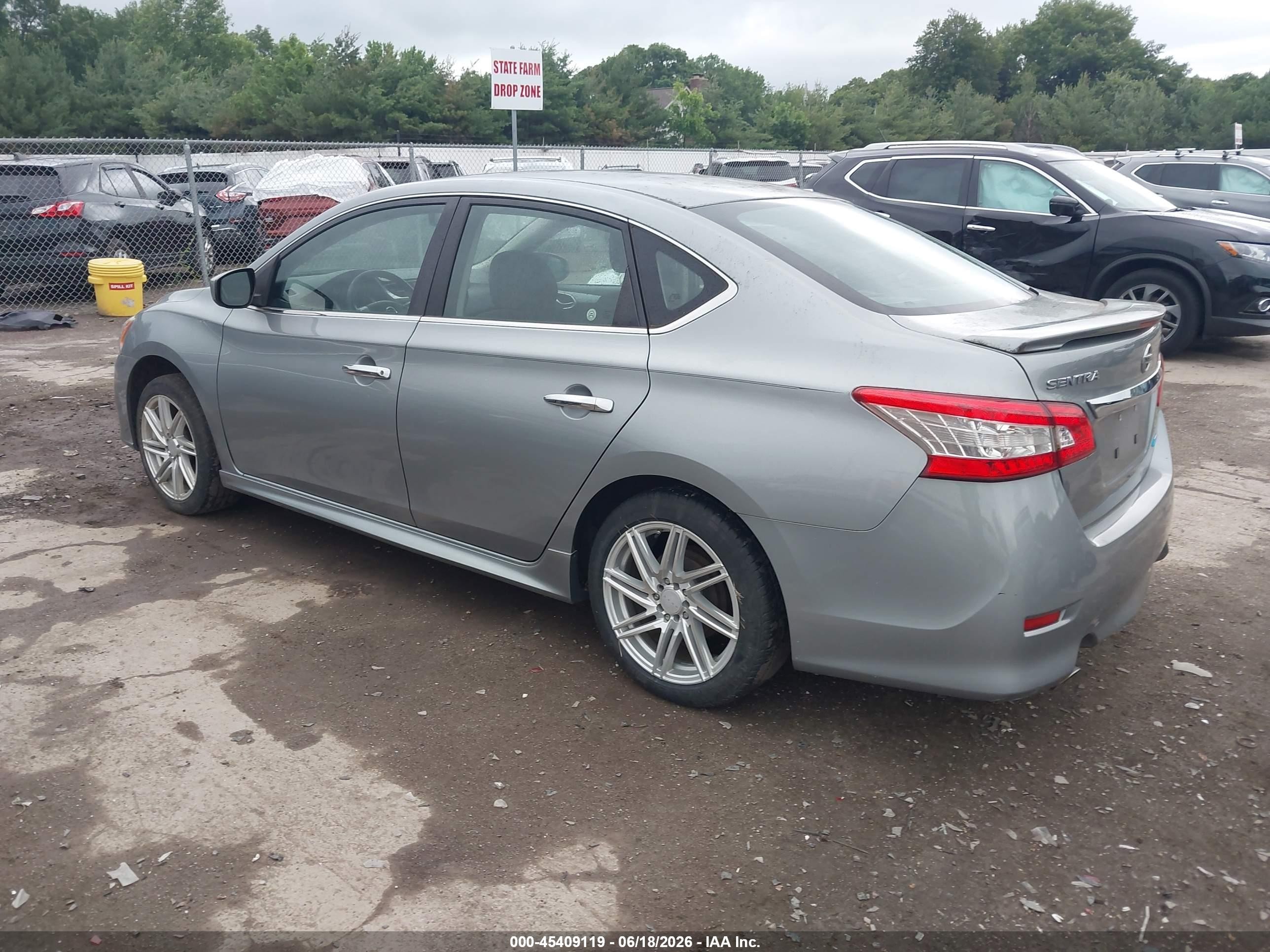 2014 Nissan Sentra Sr Gray vin: 3N1AB7AP9EY320016