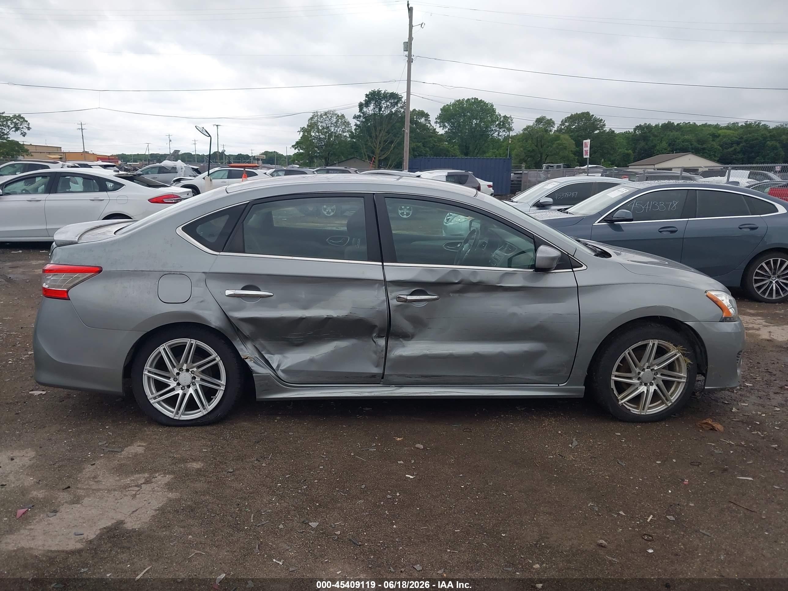 2014 Nissan Sentra Sr Gray vin: 3N1AB7AP9EY320016