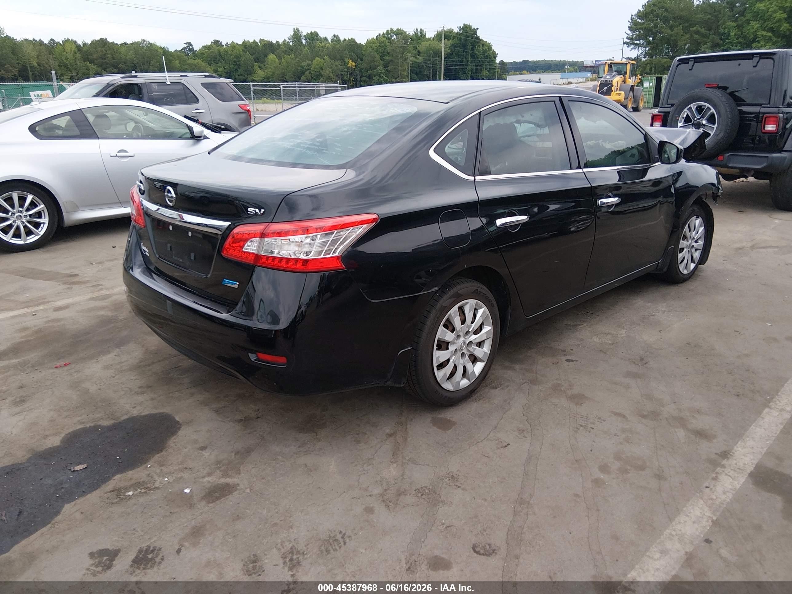 2014 Nissan Sentra Sv Black vin: 3N1AB7AP9EY321358
