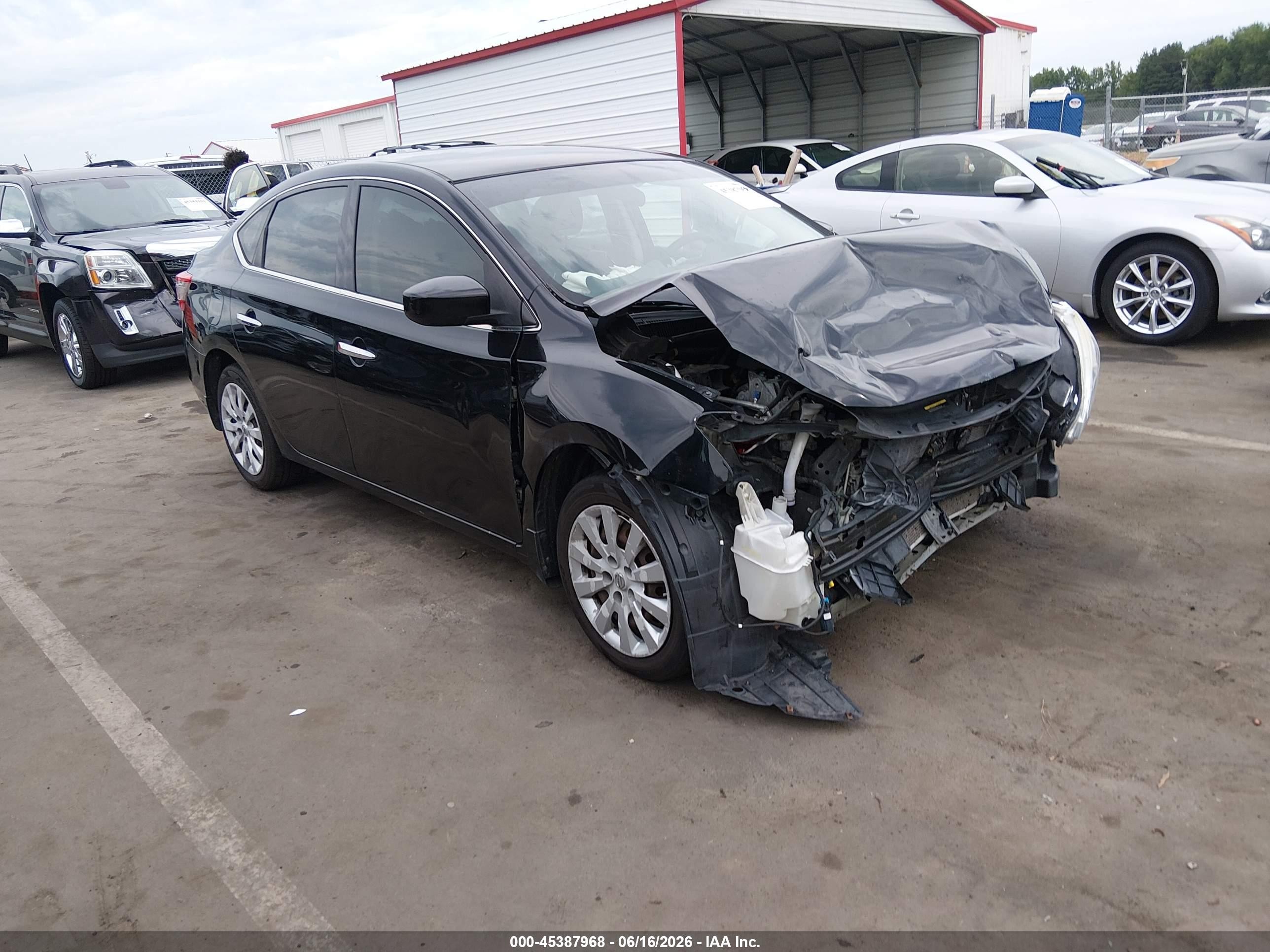 2014 Nissan Sentra Sv Black vin: 3N1AB7AP9EY321358
