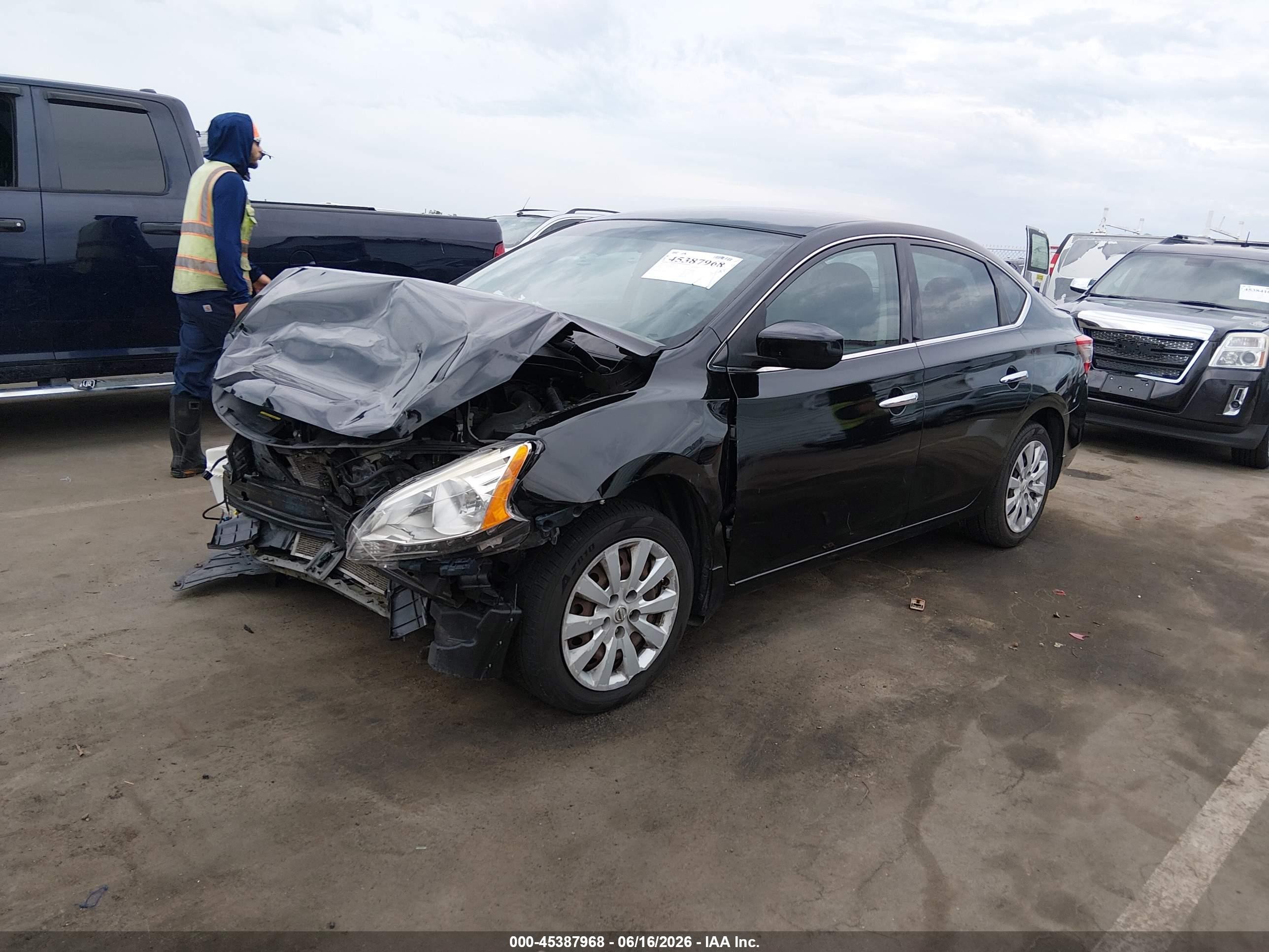 2014 Nissan Sentra Sv Black vin: 3N1AB7AP9EY321358