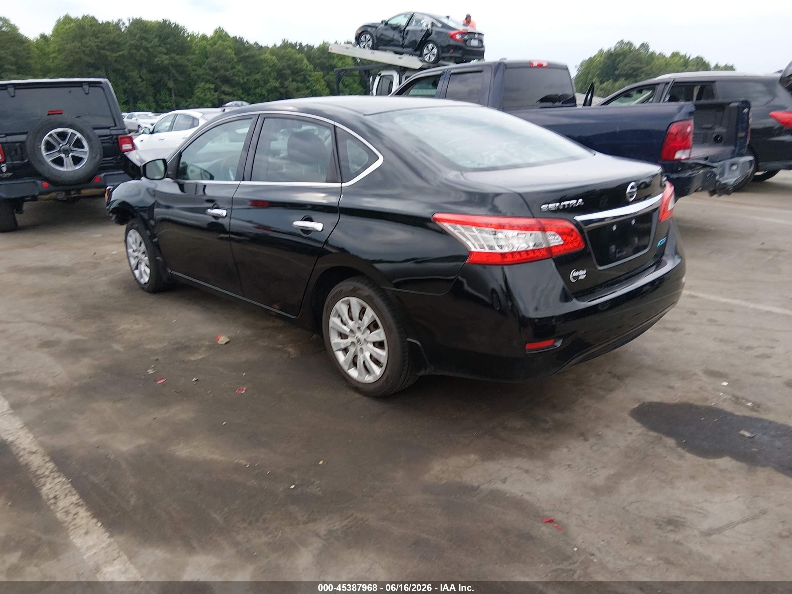 2014 Nissan Sentra Sv Black vin: 3N1AB7AP9EY321358