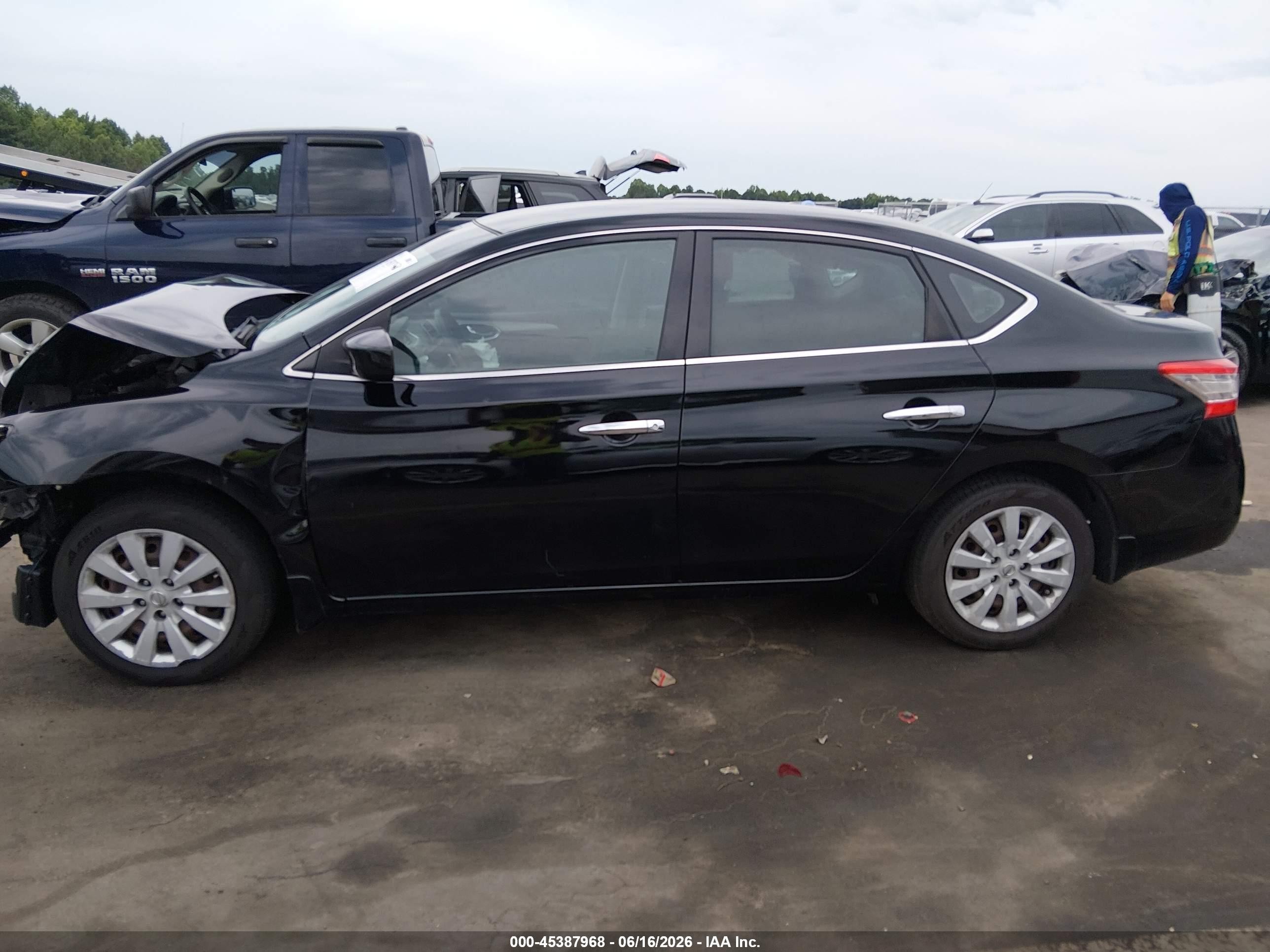 2014 Nissan Sentra Sv Black vin: 3N1AB7AP9EY321358