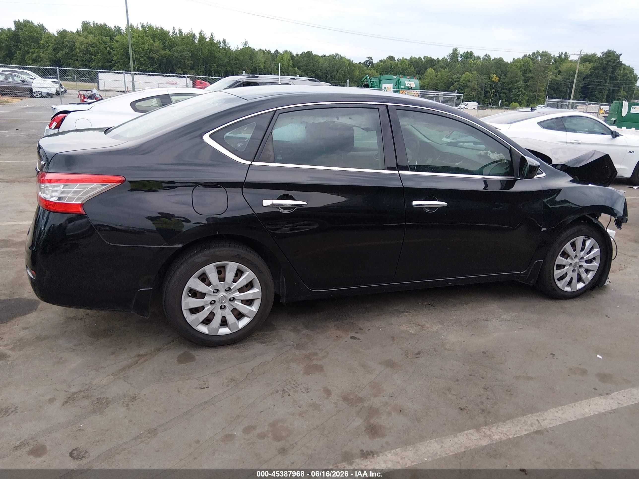 2014 Nissan Sentra Sv Black vin: 3N1AB7AP9EY321358