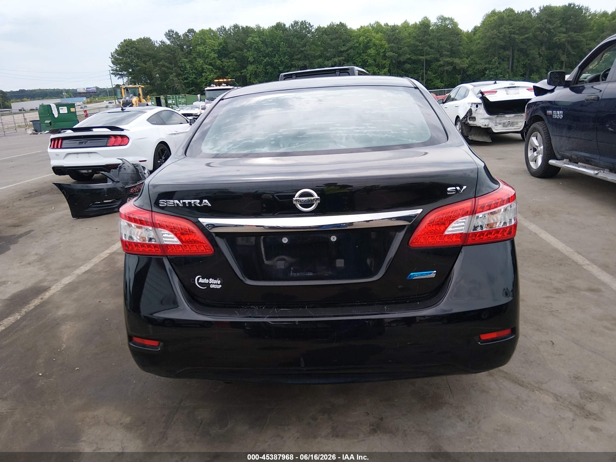 2014 Nissan Sentra Sv Black vin: 3N1AB7AP9EY321358