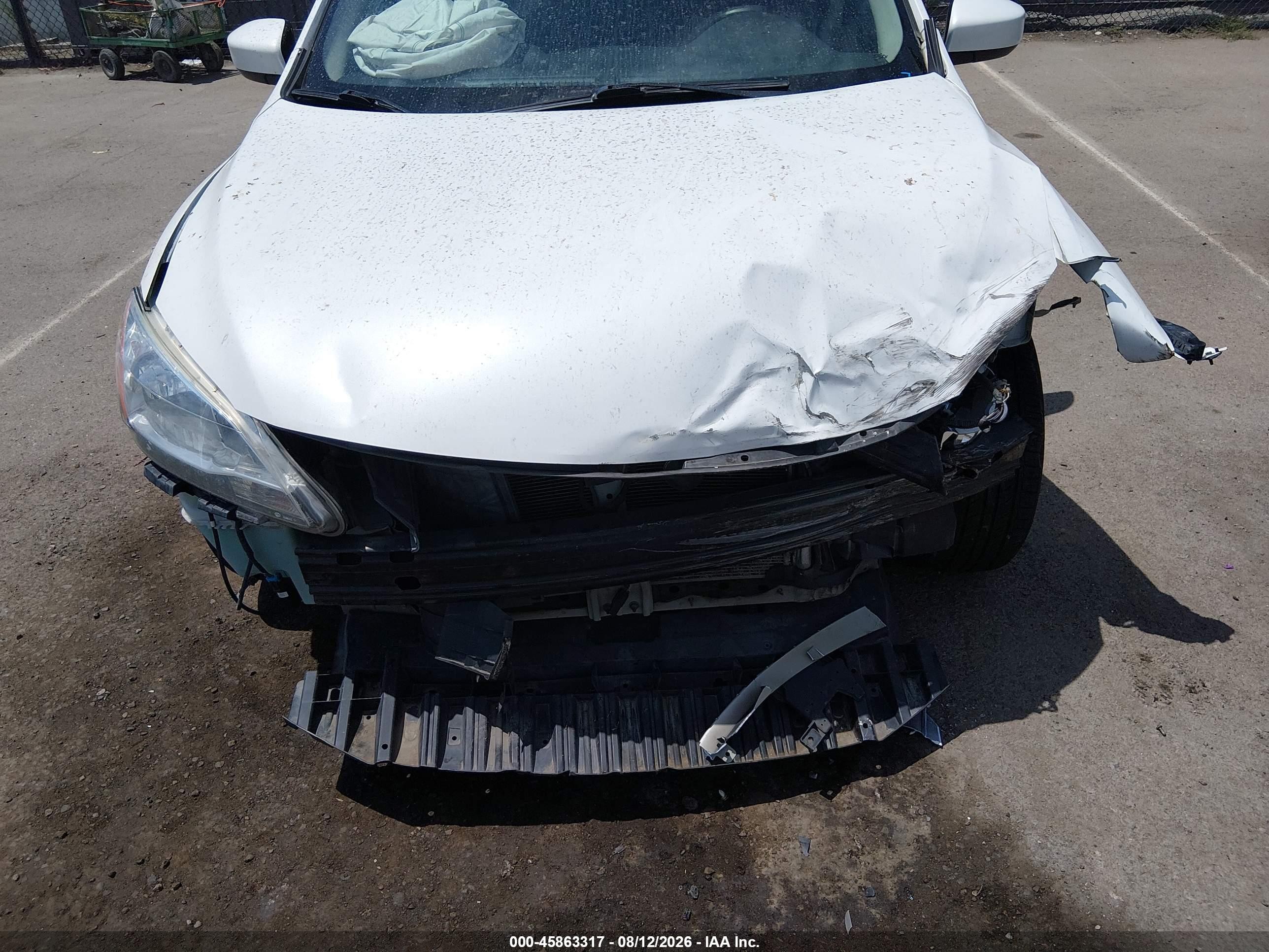 2014 Nissan Sentra Sv White vin: 3N1AB7AP9EY323630