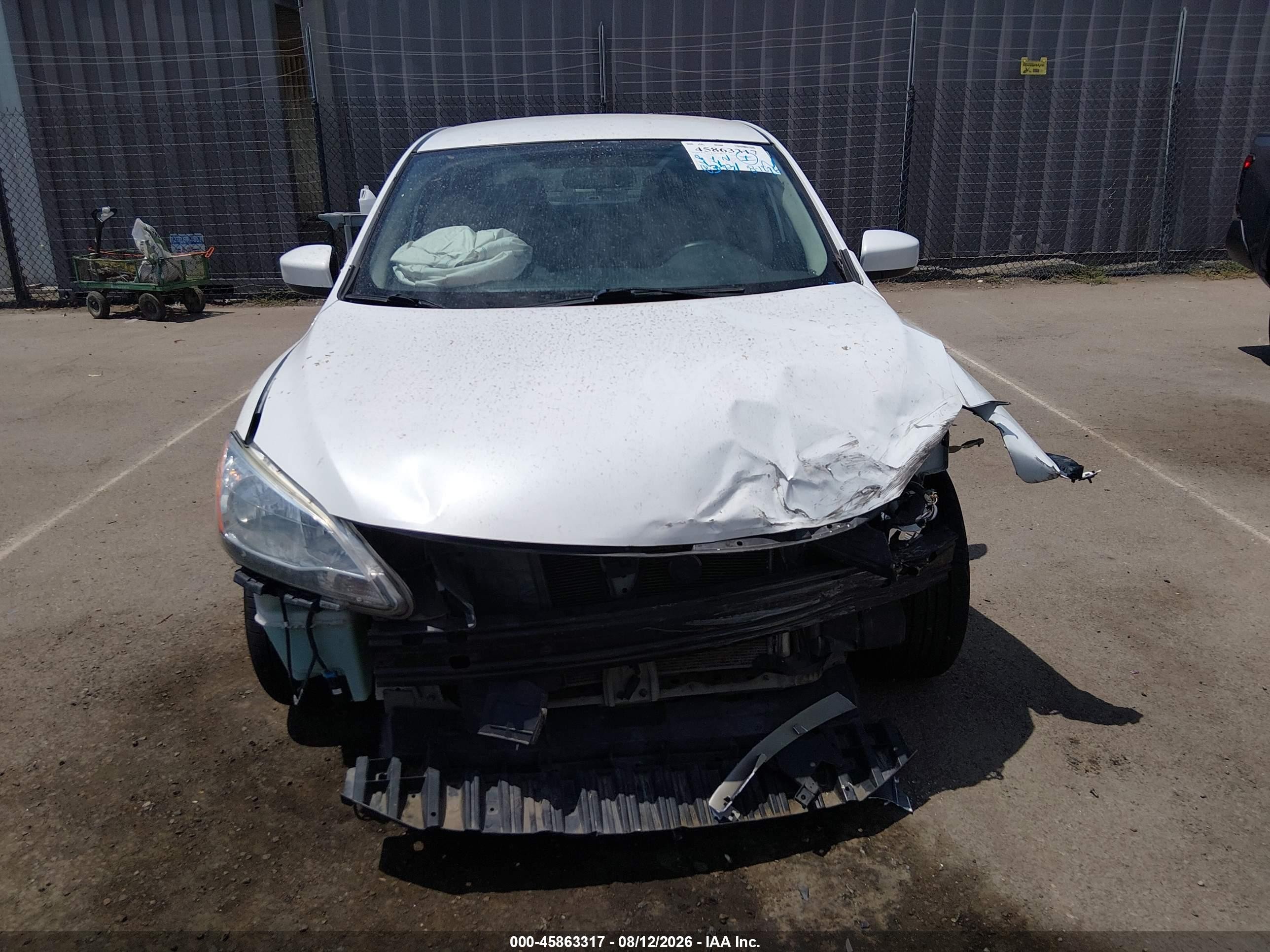 2014 Nissan Sentra Sv White vin: 3N1AB7AP9EY323630