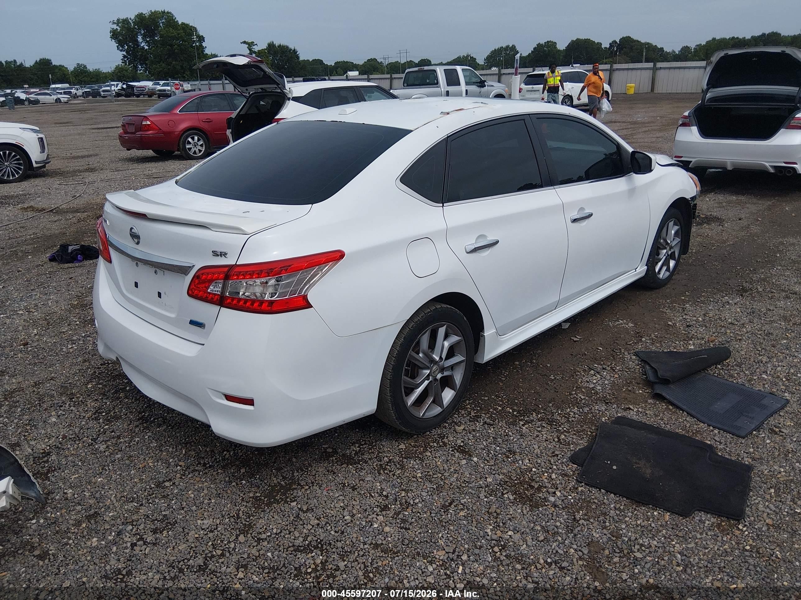 2014 Nissan Sentra Sr White vin: 3N1AB7AP9EY324728
