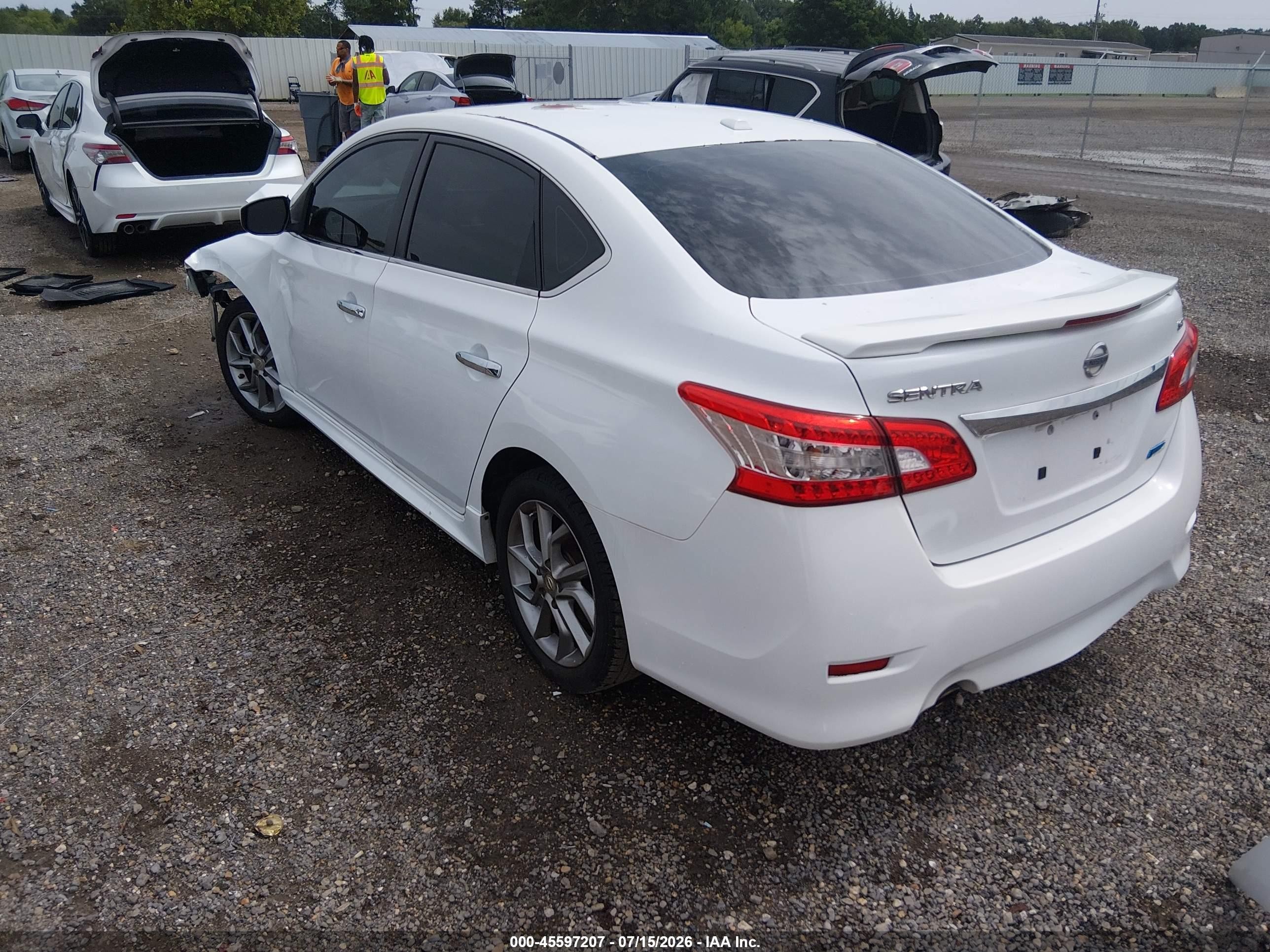 2014 Nissan Sentra Sr White vin: 3N1AB7AP9EY324728