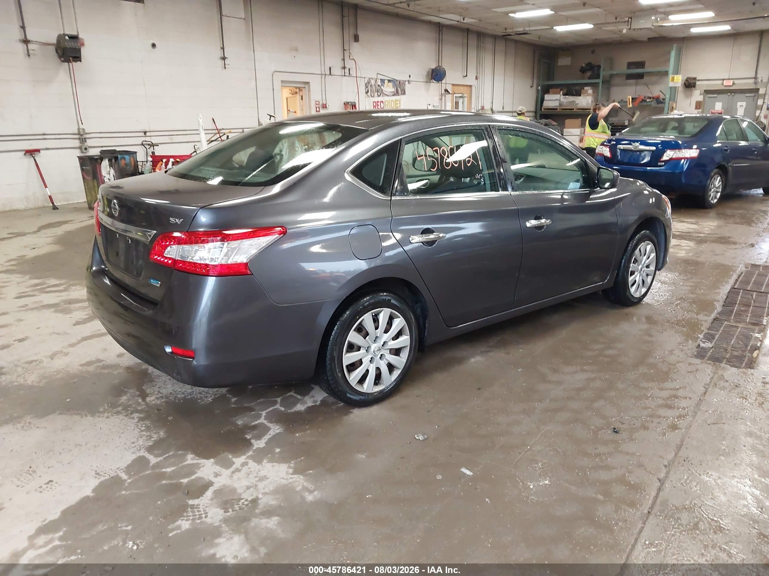 2014 Nissan Sentra Sv Gray vin: 3N1AB7AP9EY336989