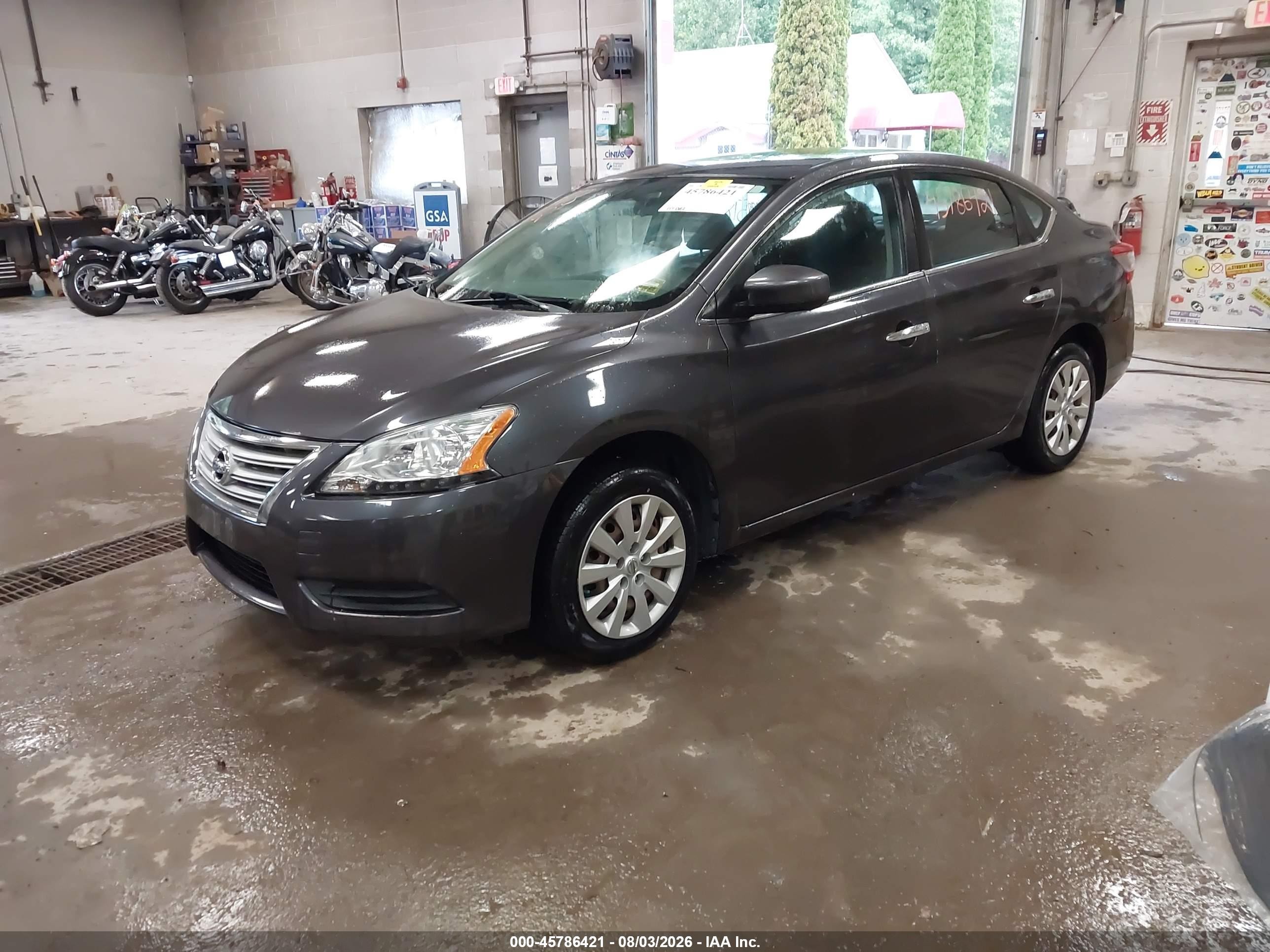 2014 Nissan Sentra Sv Gray vin: 3N1AB7AP9EY336989