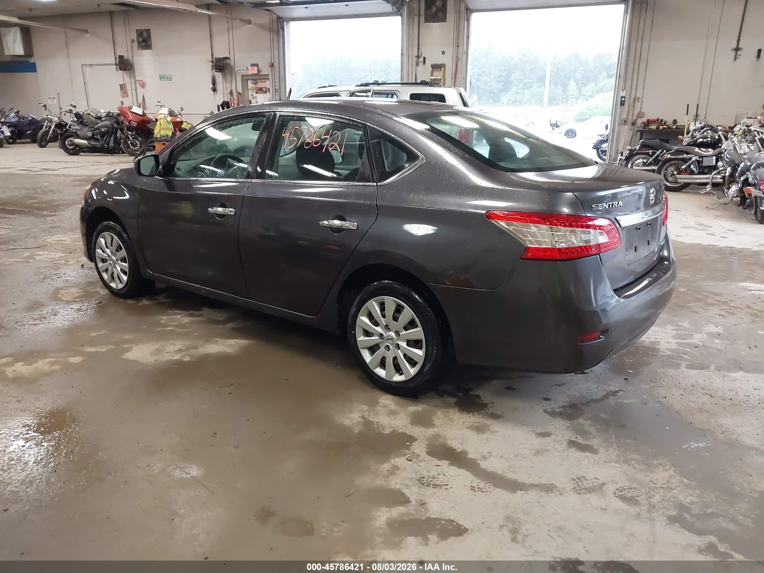 2014 Nissan Sentra Sv Gray vin: 3N1AB7AP9EY336989