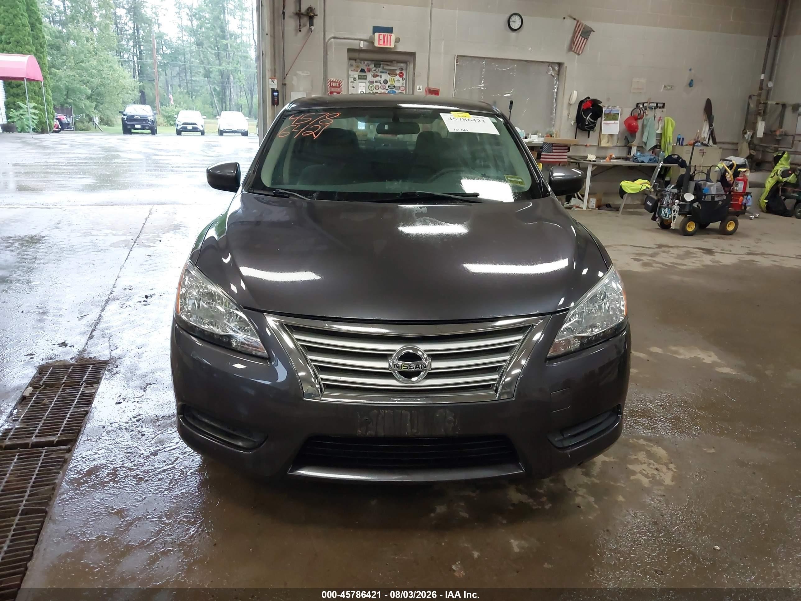 2014 Nissan Sentra Sv Gray vin: 3N1AB7AP9EY336989