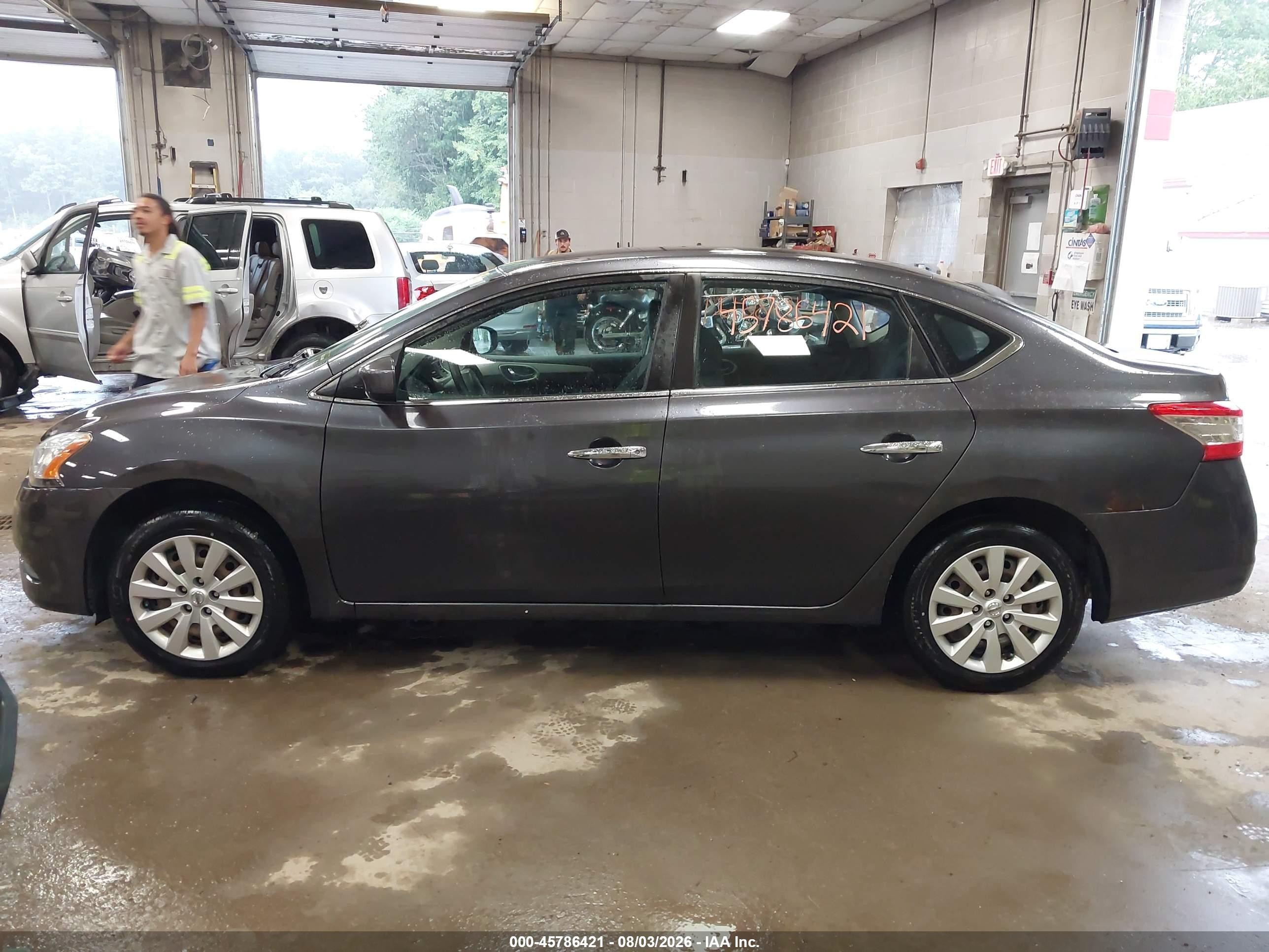 2014 Nissan Sentra Sv Gray vin: 3N1AB7AP9EY336989
