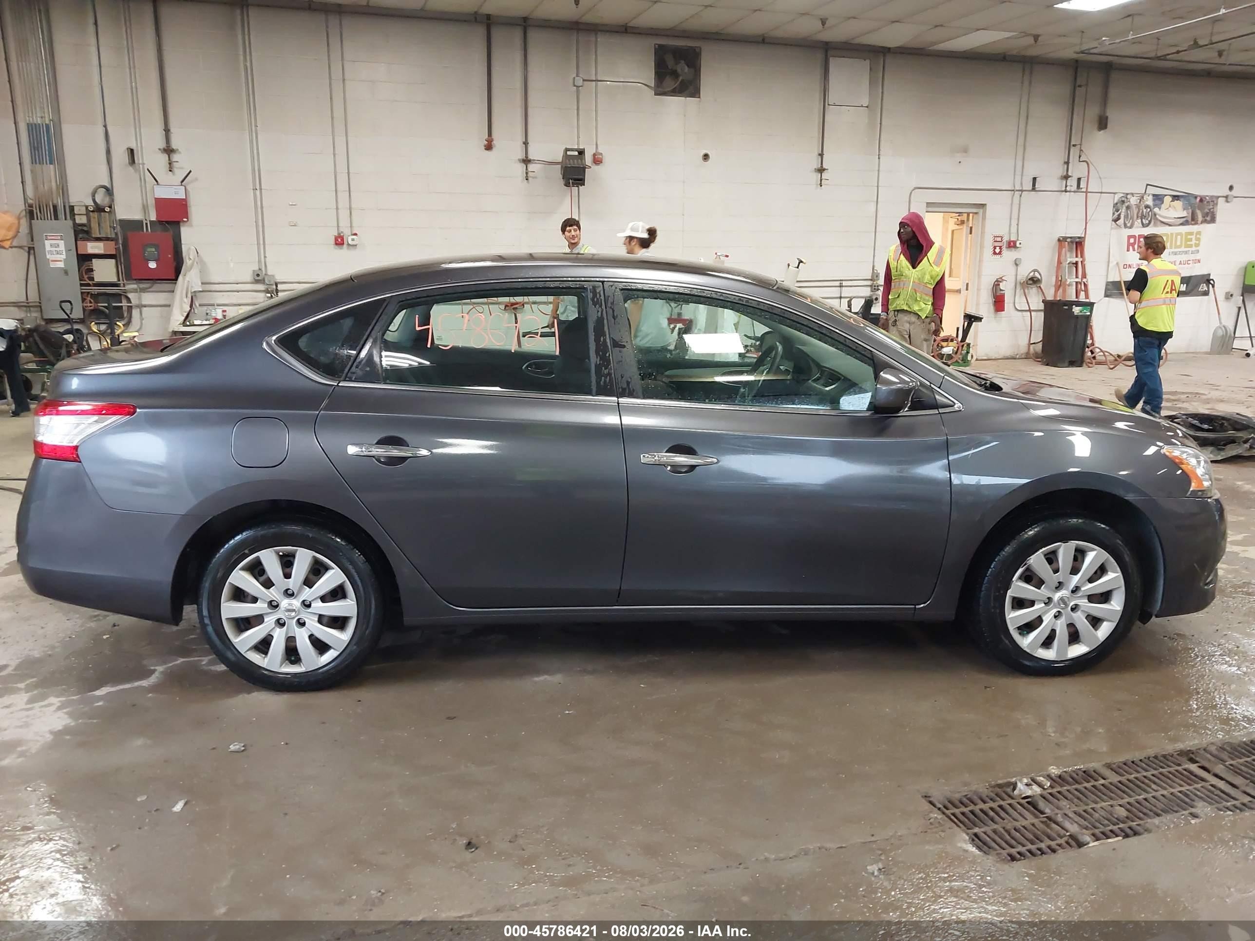 2014 Nissan Sentra Sv Gray vin: 3N1AB7AP9EY336989