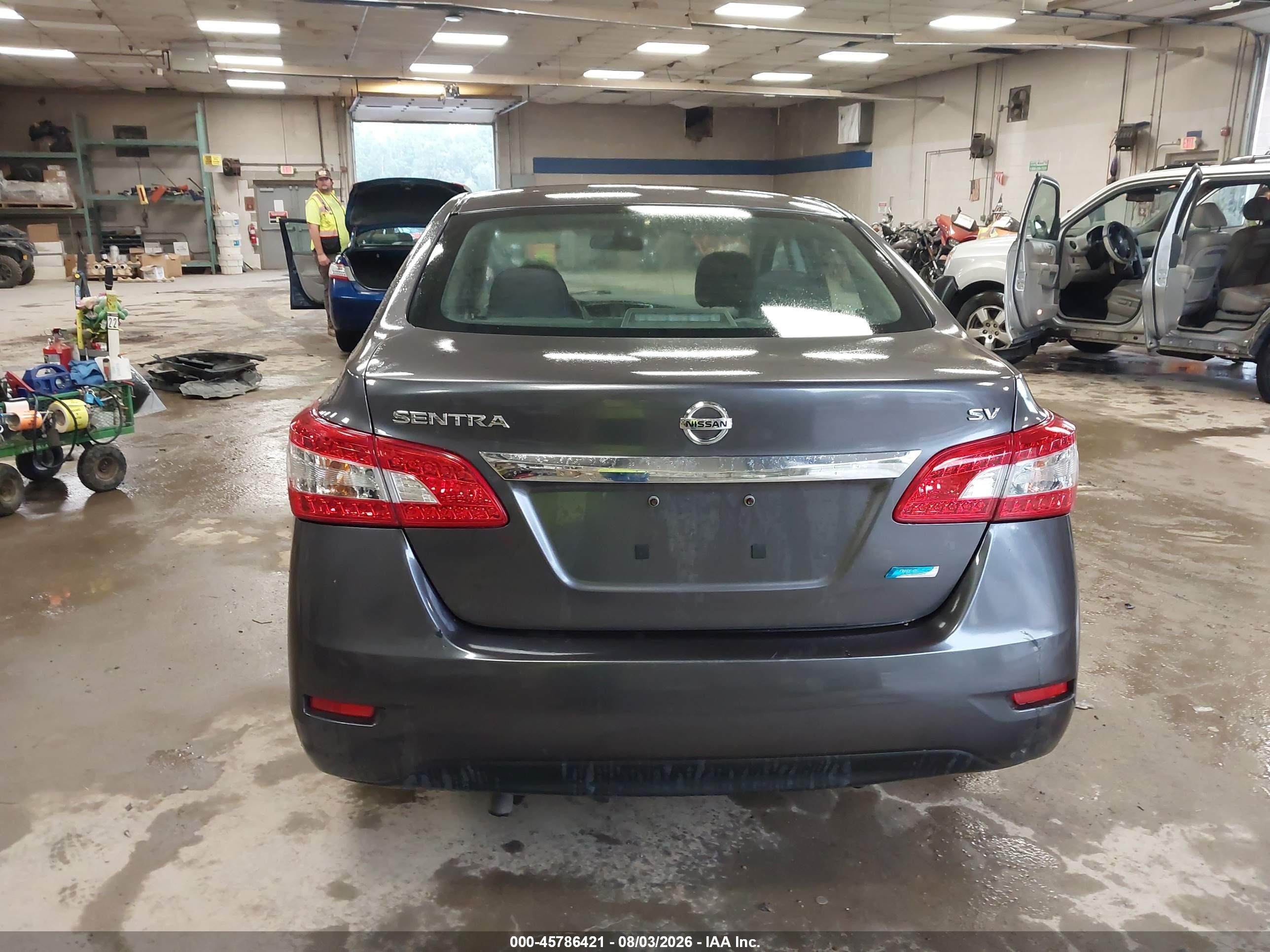 2014 Nissan Sentra Sv Gray vin: 3N1AB7AP9EY336989