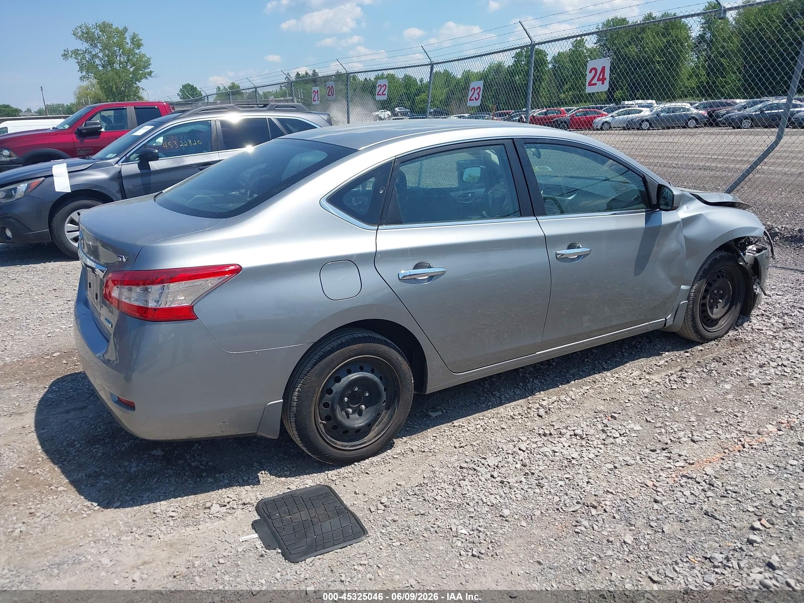 2014 Nissan Sentra Sv Gray vin: 3N1AB7AP9EY337236