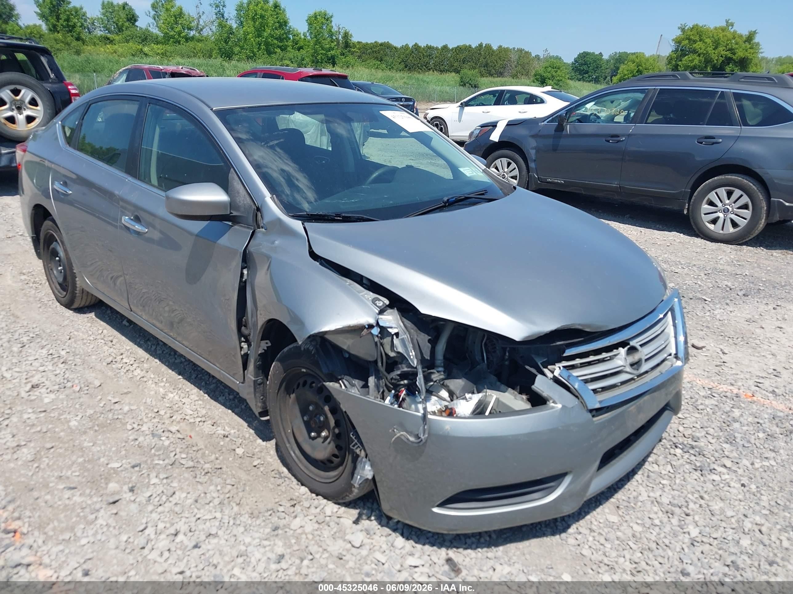2014 Nissan Sentra Sv Gray vin: 3N1AB7AP9EY337236