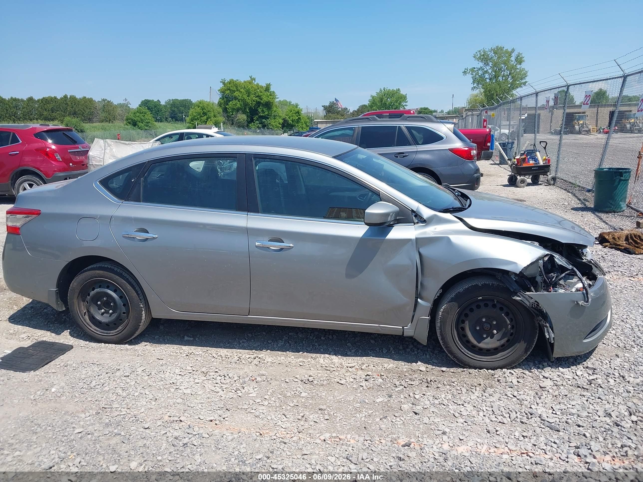 2014 Nissan Sentra Sv Gray vin: 3N1AB7AP9EY337236