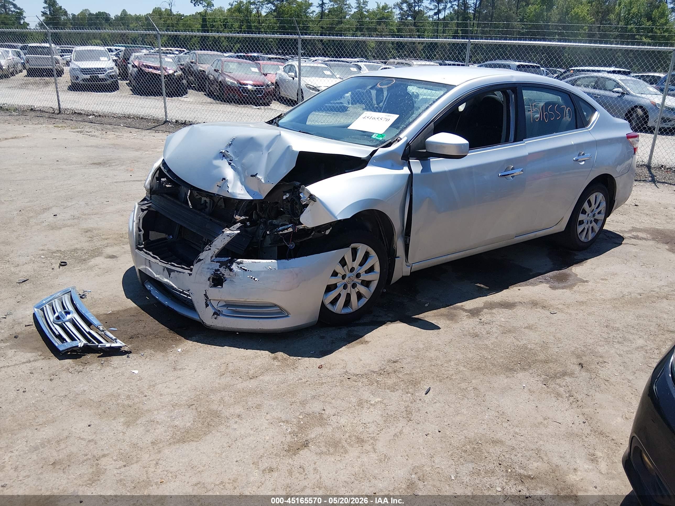 2014 Nissan Sentra S Silver vin: 3N1AB7AP9EY337771